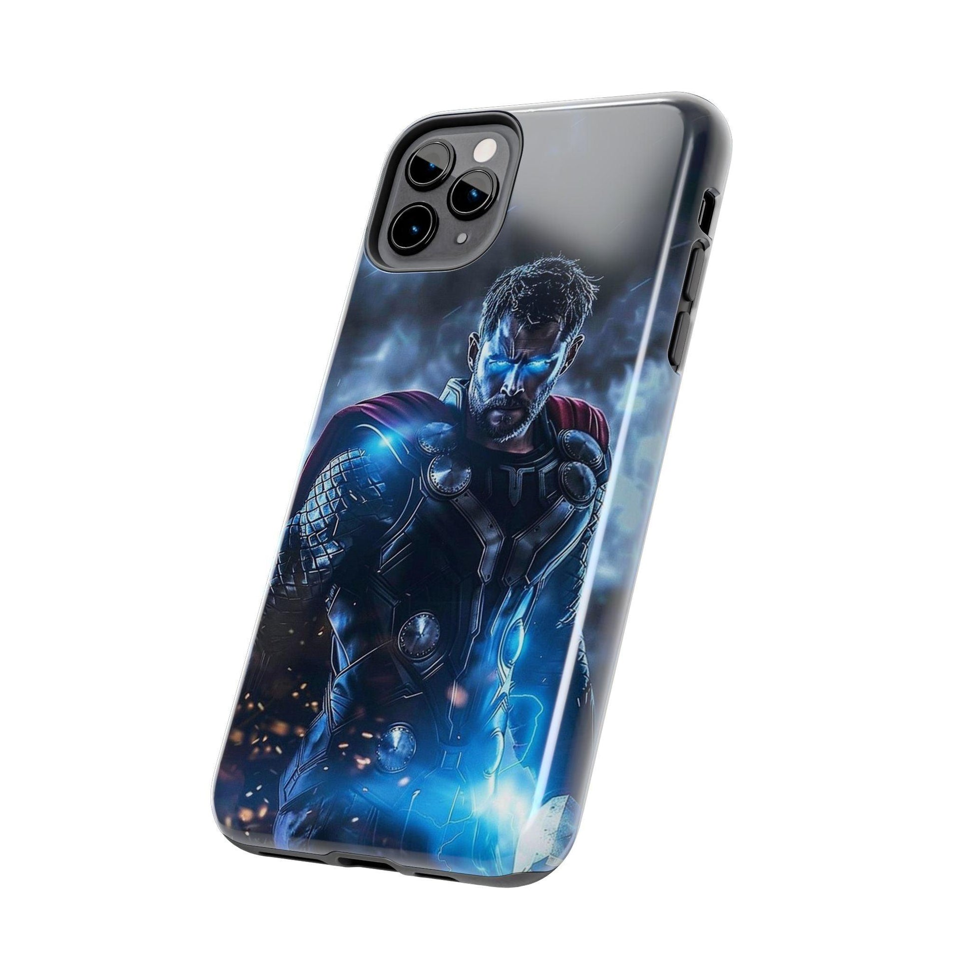 Thor, the God of Thunder in Action Printed Tough Phone Case for iPhone & Samsung Galaxy - Epic Superhero Design - covers4phones