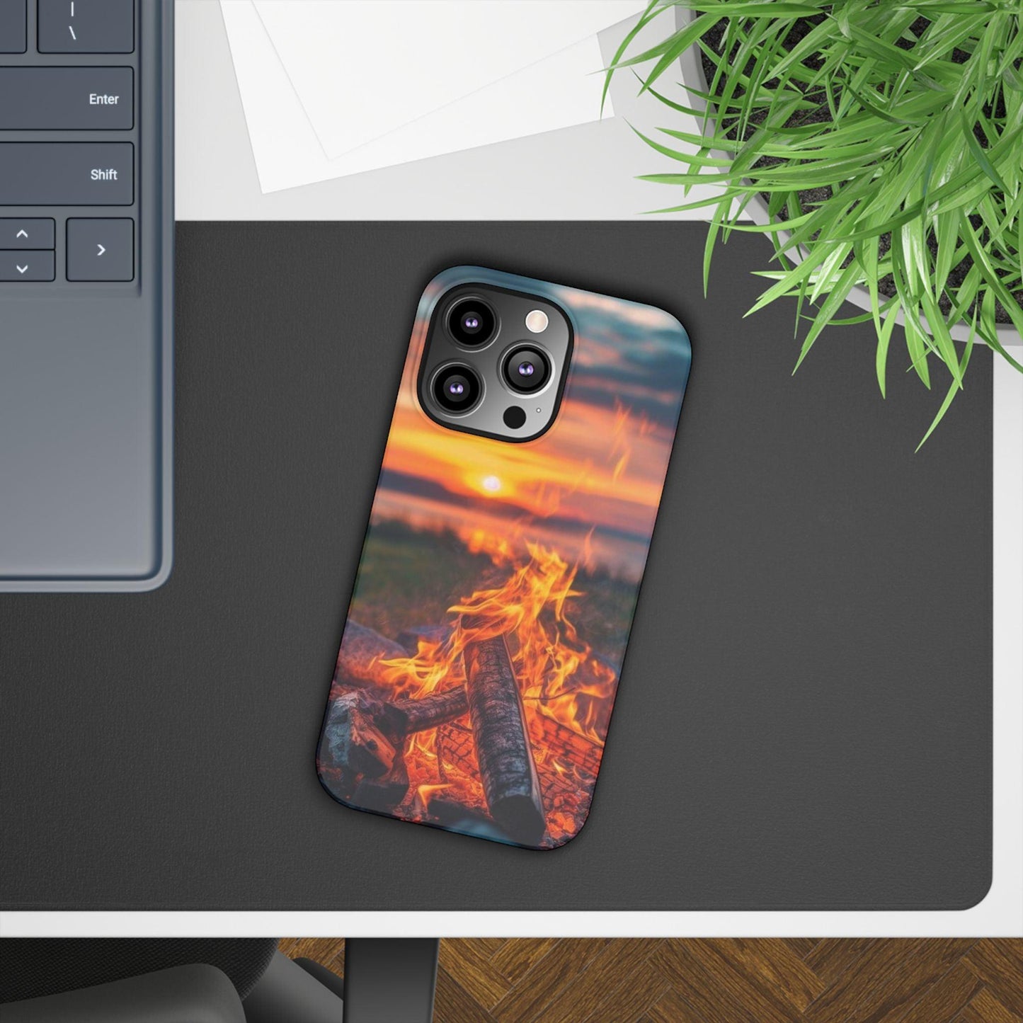 Woodland Fire Phone Case – Warmth of Nature’s Blaze on Your Device - covers4phones