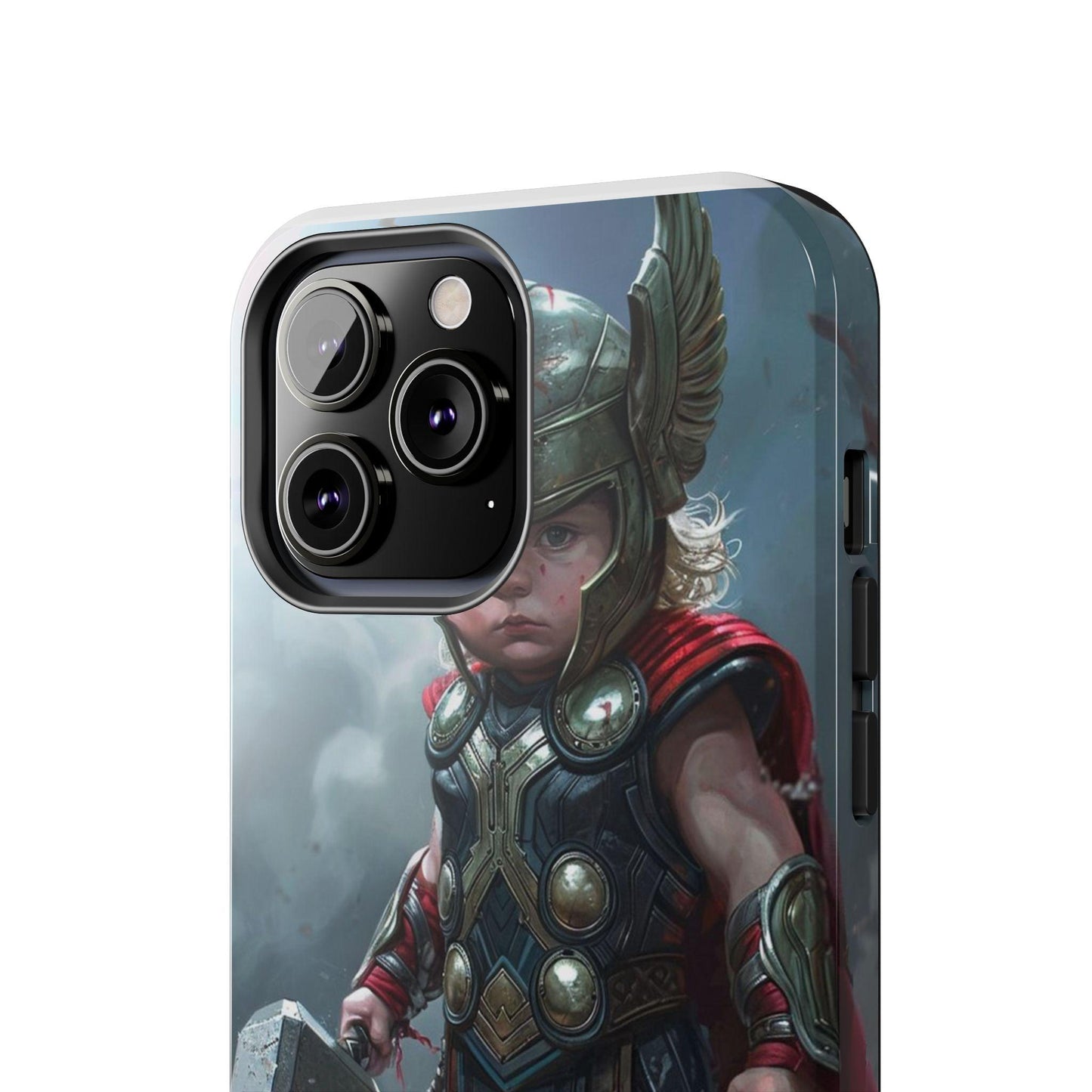 Baby Thor Superhero Printed Tough Phone Case for iPhone & Samsung Galaxy - Adorable Thunder God Design - covers4phones