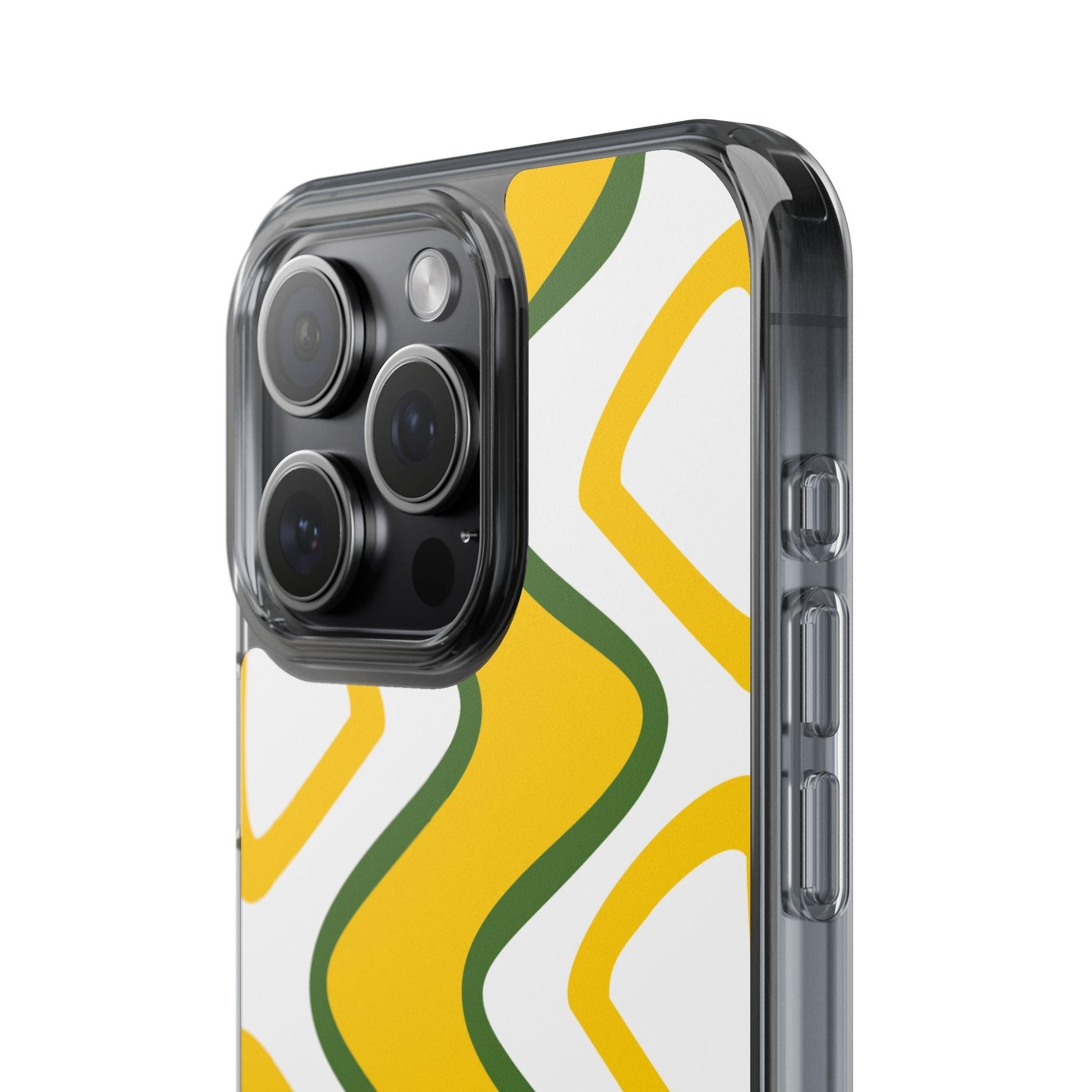 Bright Yellow Abstract With Shape Clear Cases - covers4phones