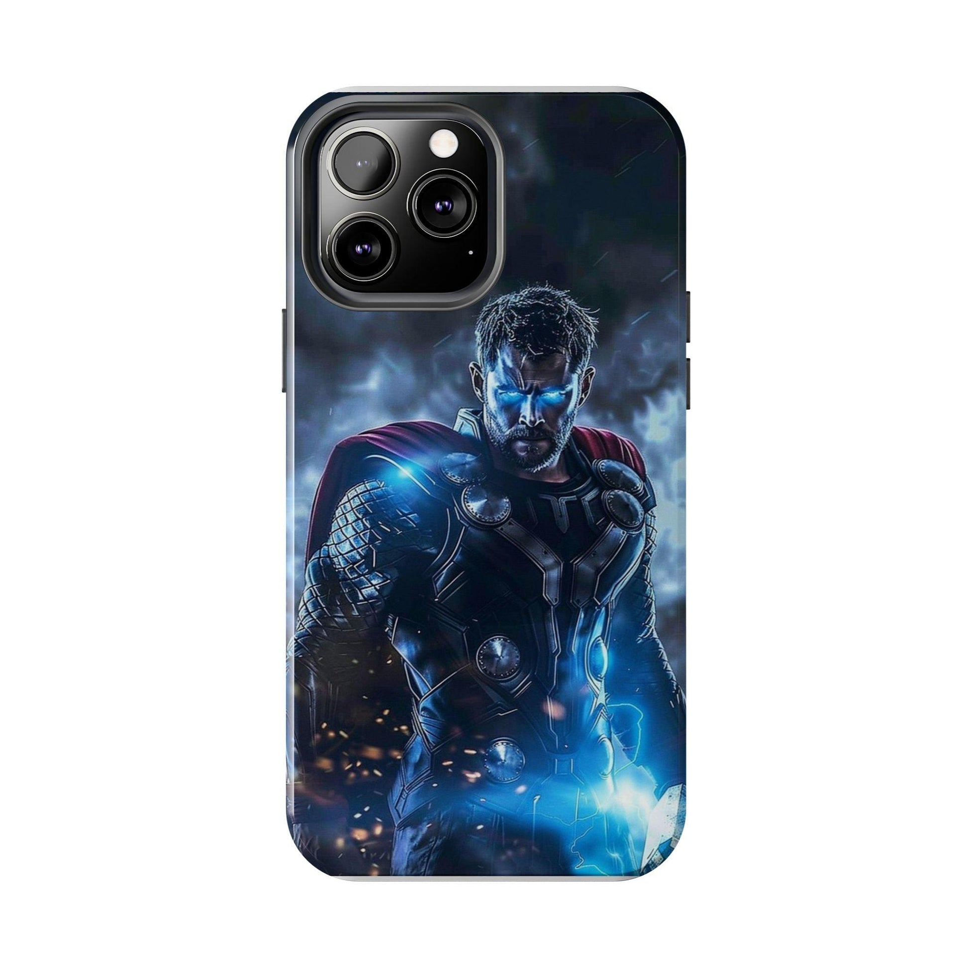 Thor, the God of Thunder in Action Printed Tough Phone Case for iPhone & Samsung Galaxy - Epic Superhero Design - covers4phones