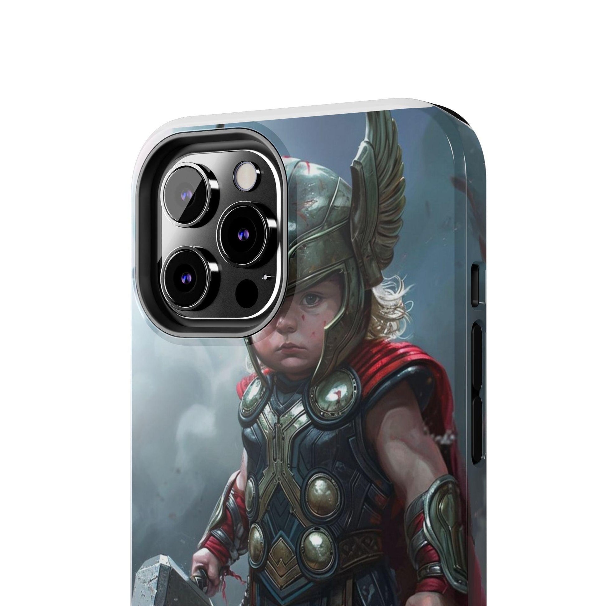 Baby Thor Superhero Printed Tough Phone Case for iPhone & Samsung Galaxy - Adorable Thunder God Design - covers4phones