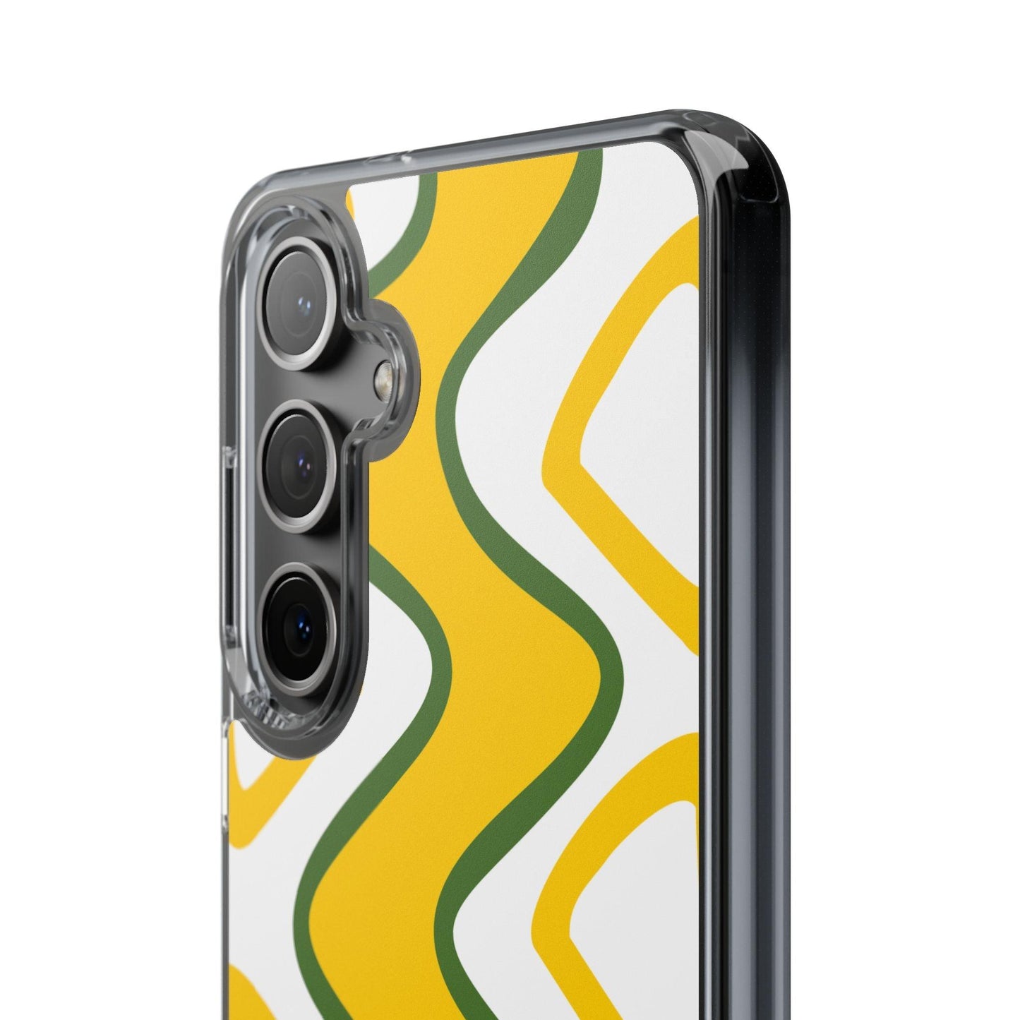 Bright Yellow Abstract With Shape Clear Cases - covers4phones