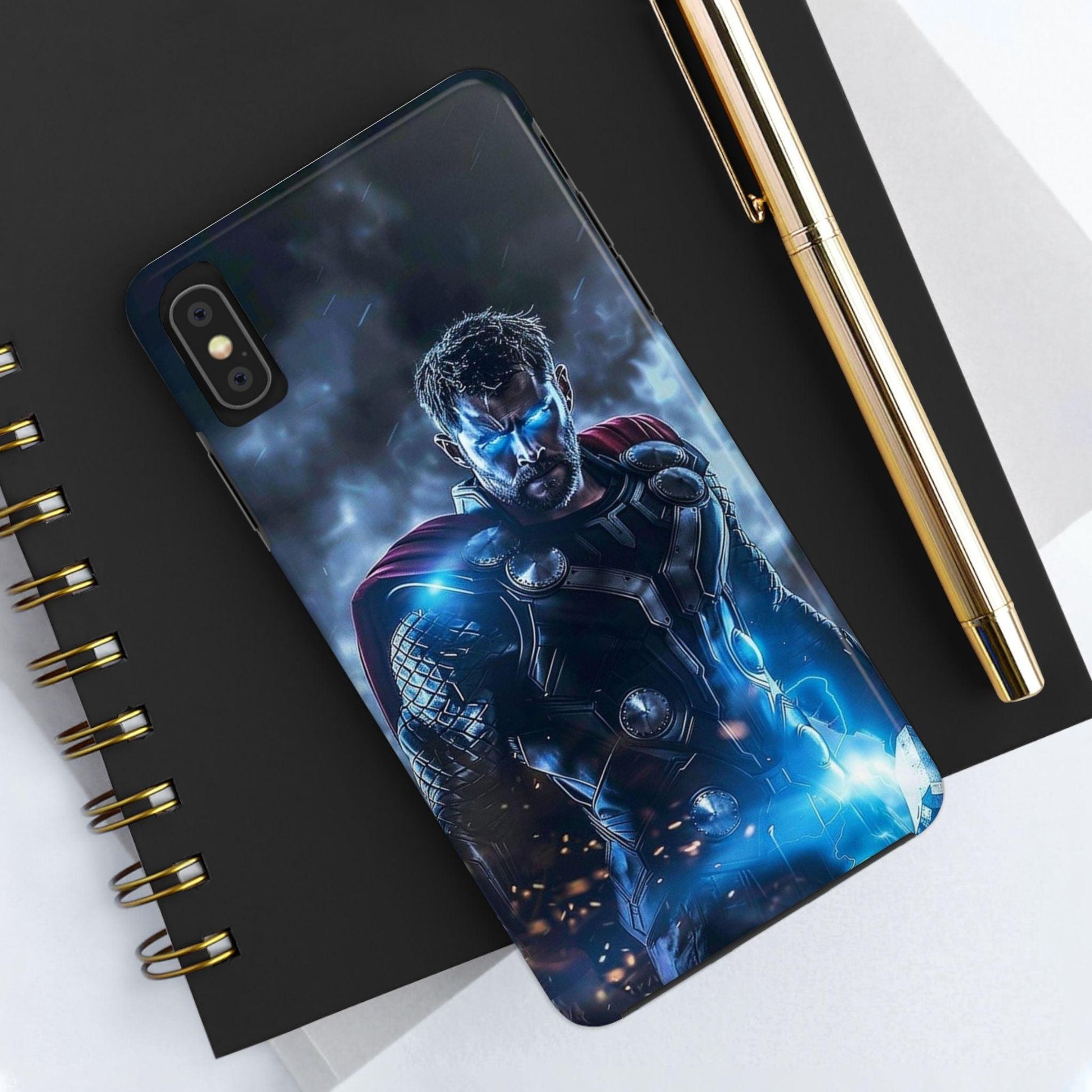 Thor, the God of Thunder in Action Printed Tough Phone Case for iPhone & Samsung Galaxy - Epic Superhero Design - covers4phones