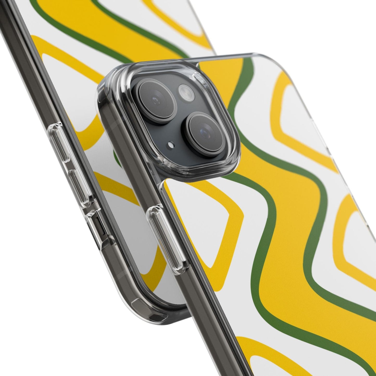 Bright Yellow Abstract With Shape Clear Cases - covers4phones