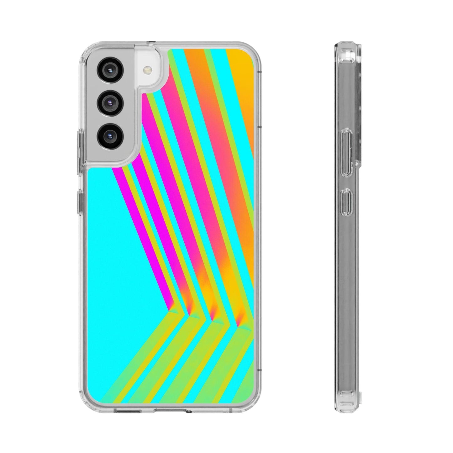 Abstract Pattern With Vibrant Color Clear Cases - covers4phones