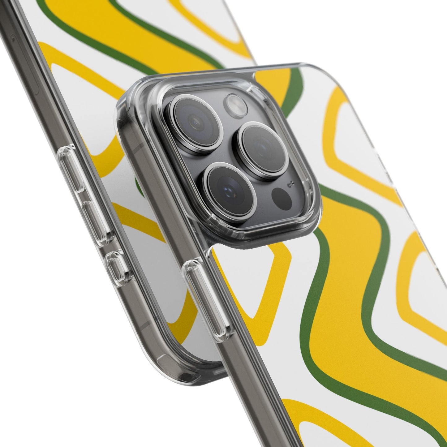 Bright Yellow Abstract With Shape Clear Cases - covers4phones