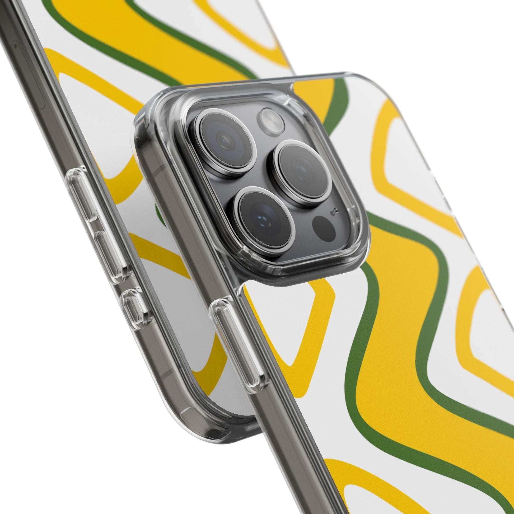 Bright Yellow Abstract With Shape Clear Cases - covers4phones