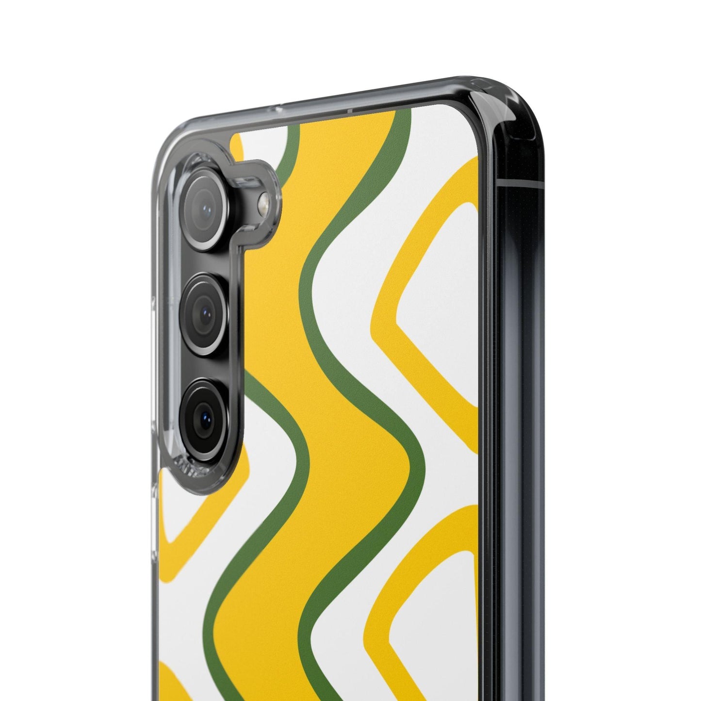 Bright Yellow Abstract With Shape Clear Cases - covers4phones
