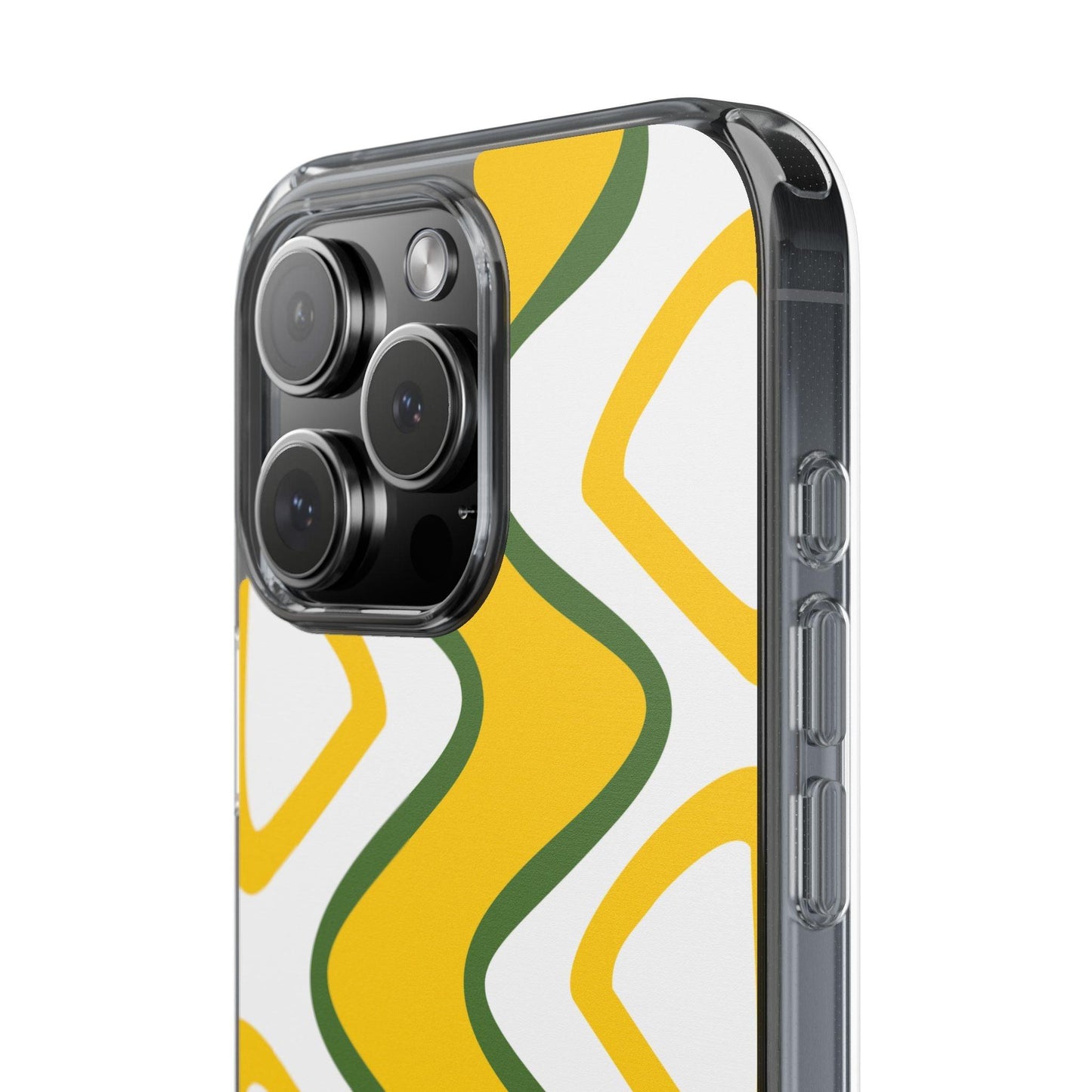 Bright Yellow Abstract With Shape Clear Cases - covers4phones