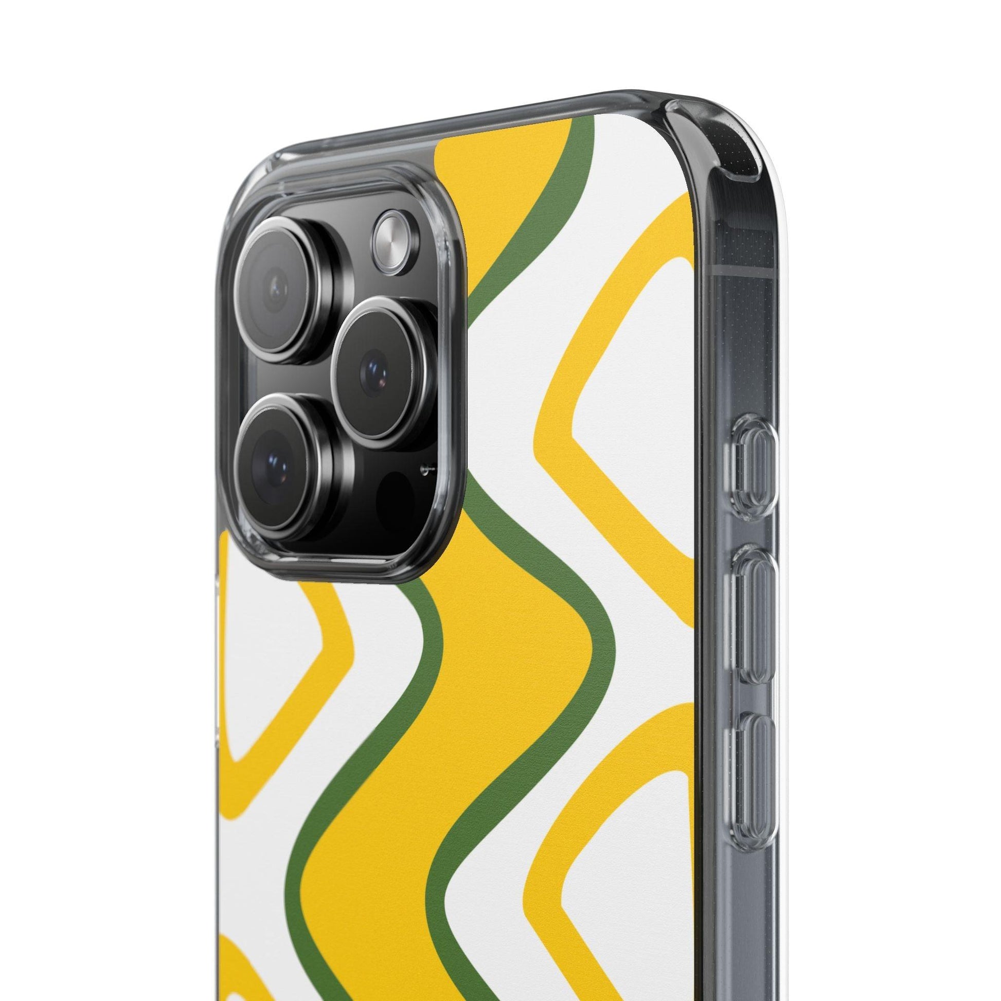 Bright Yellow Abstract With Shape Clear Cases - covers4phones