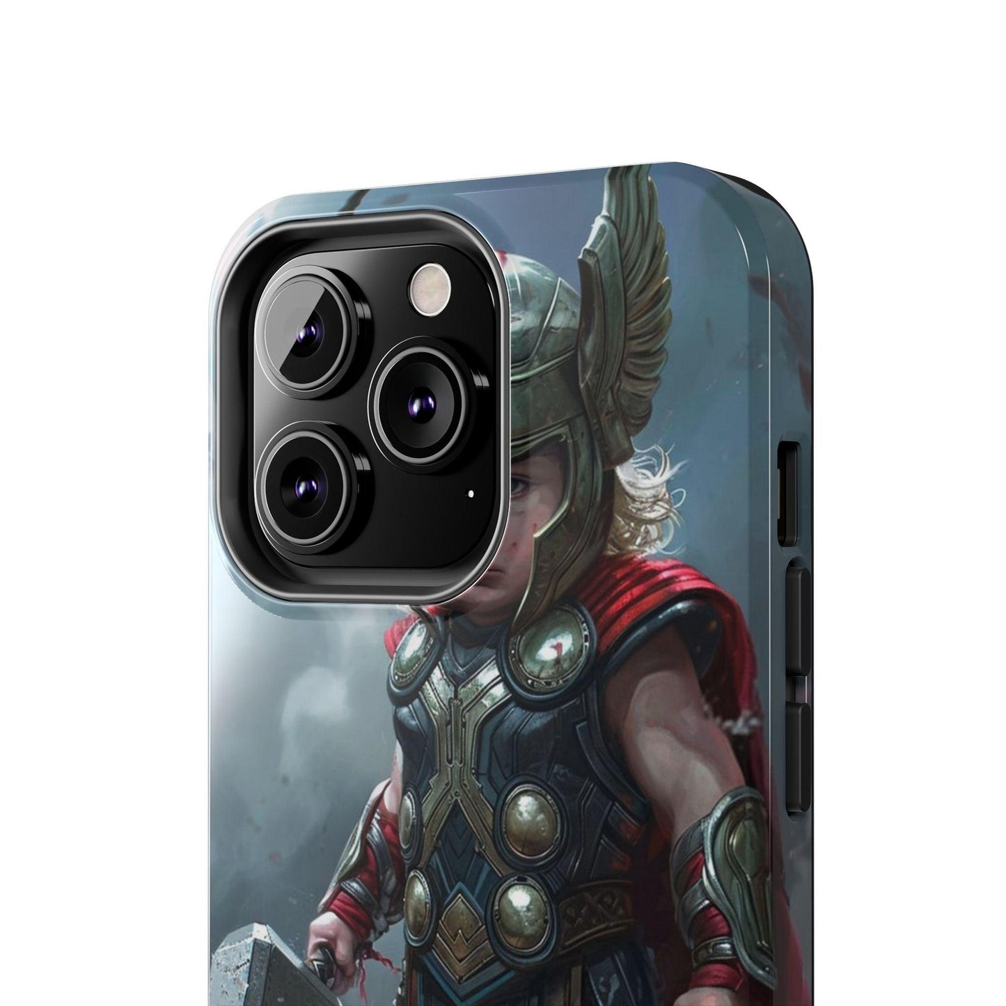 Baby Thor Superhero Printed Tough Phone Case for iPhone & Samsung Galaxy - Adorable Thunder God Design - covers4phones