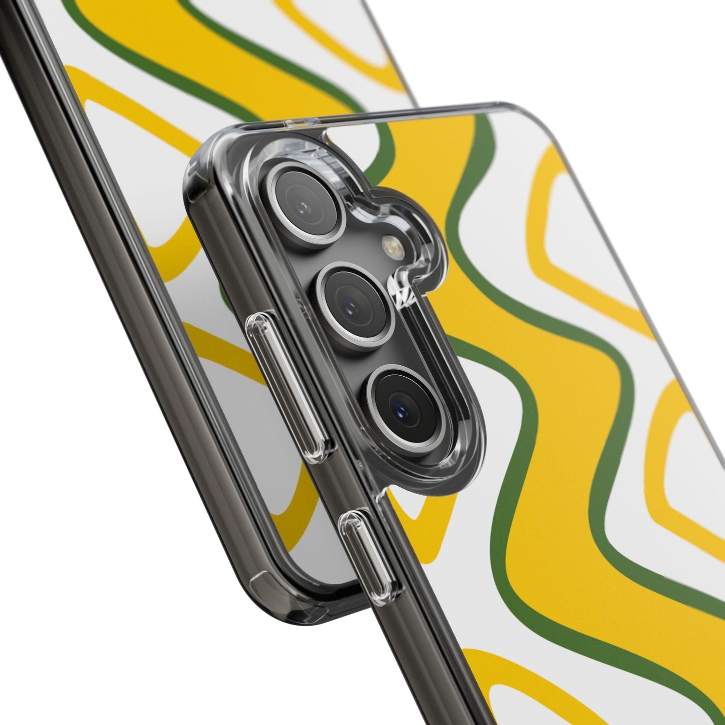 Bright Yellow Abstract With Shape Clear Cases - covers4phones