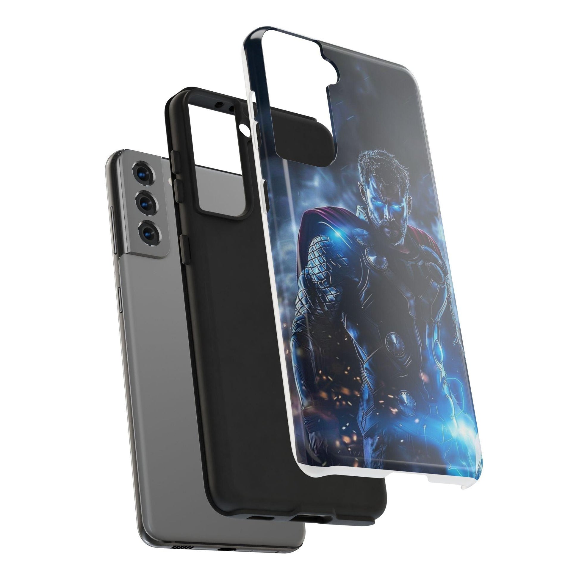 Thor, the God of Thunder in Action Printed Tough Phone Case for iPhone & Samsung Galaxy - Epic Superhero Design - covers4phones