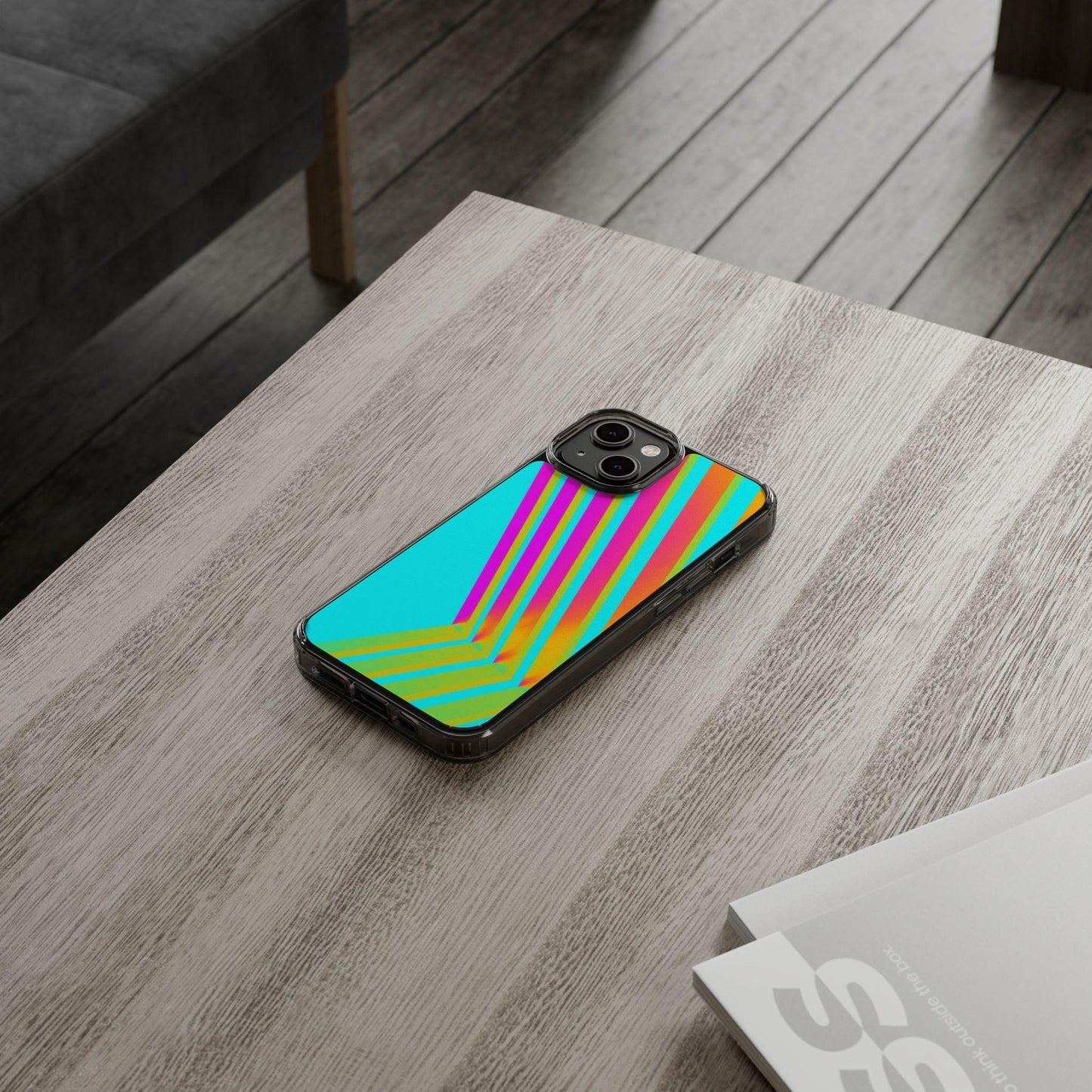 Abstract Pattern With Vibrant Color Clear Cases - covers4phones