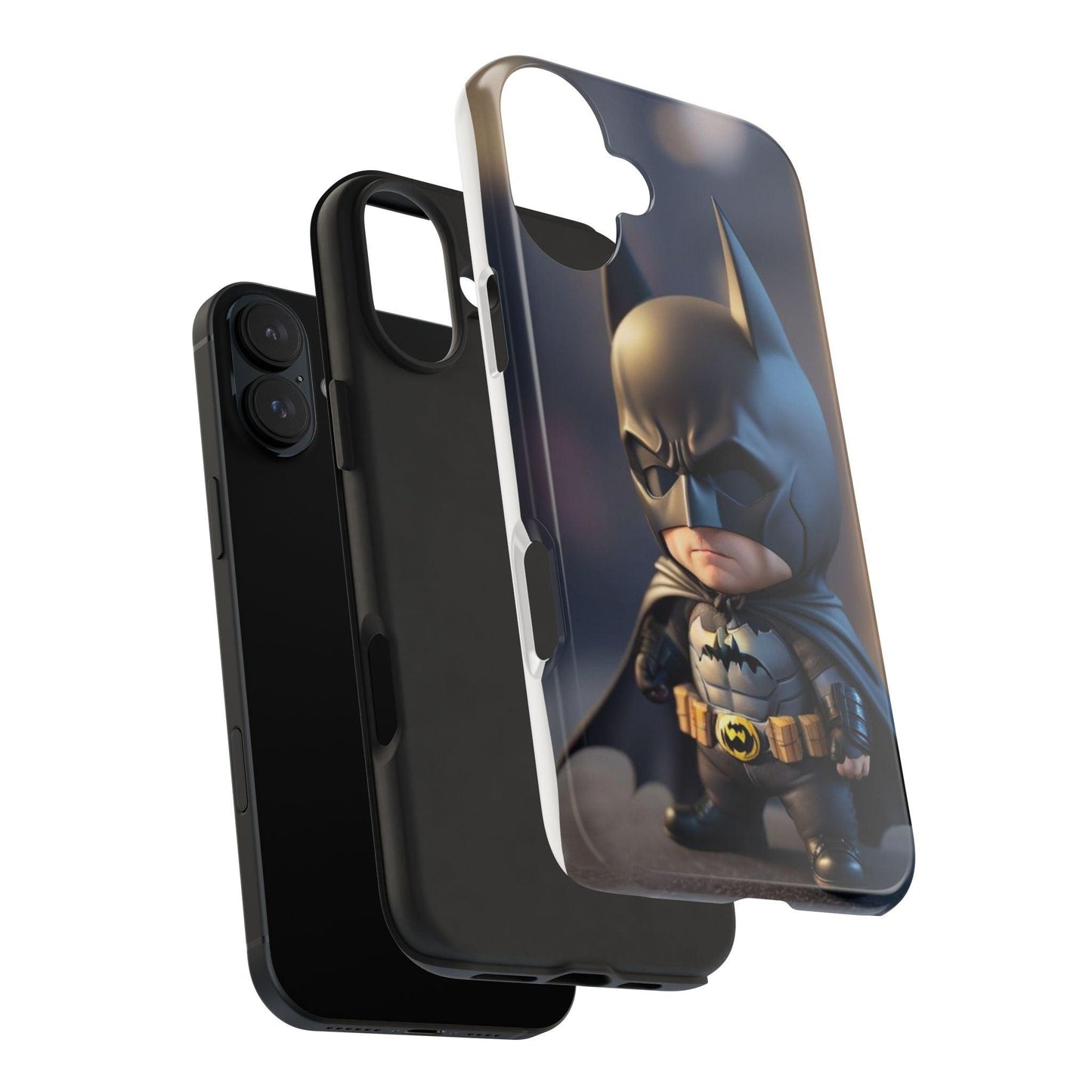 Masterpiece Batman Cute MINI Printed Tough Phone Case for iPhone & Samsung Galaxy - Adorable Superhero Design - covers4phones