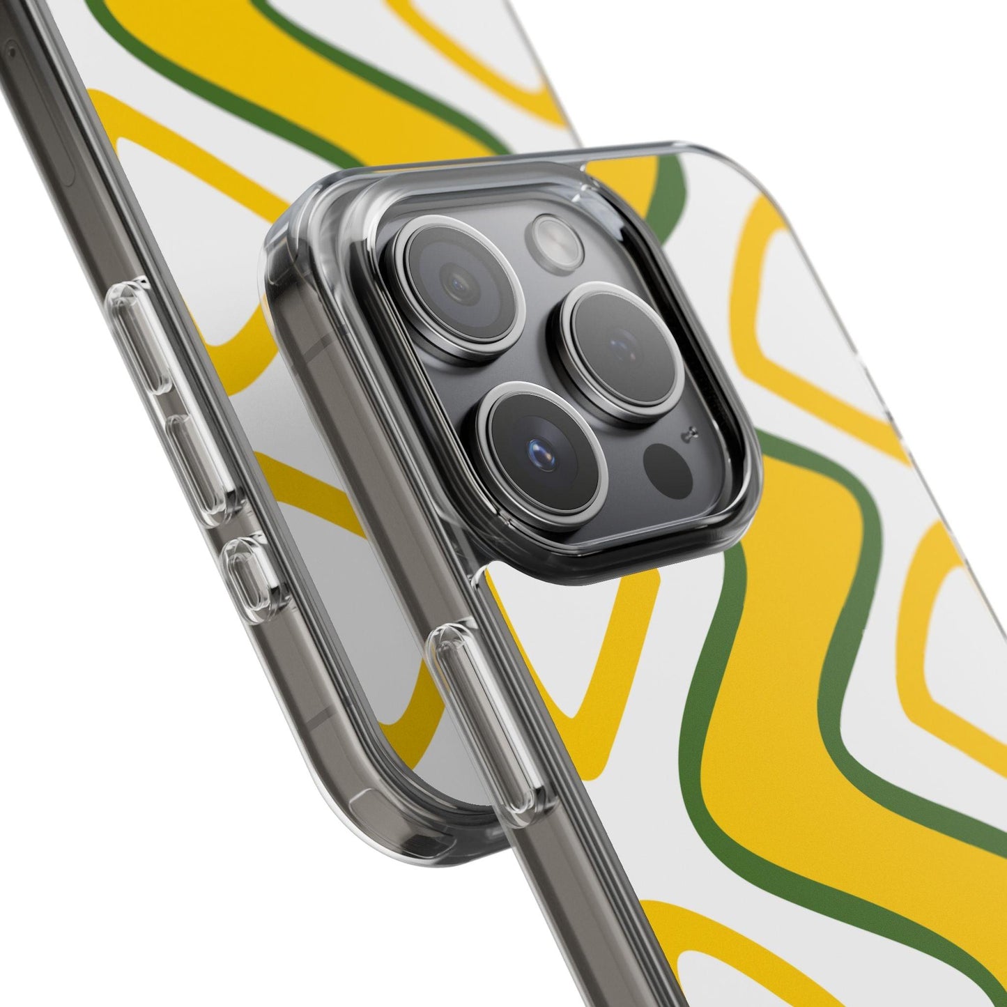 Bright Yellow Abstract With Shape Clear Cases - covers4phones