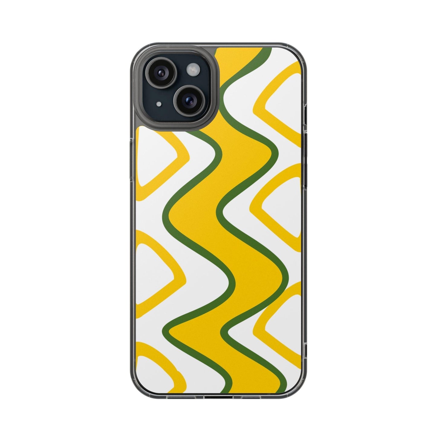 Bright Yellow Abstract With Shape Clear Cases - covers4phones