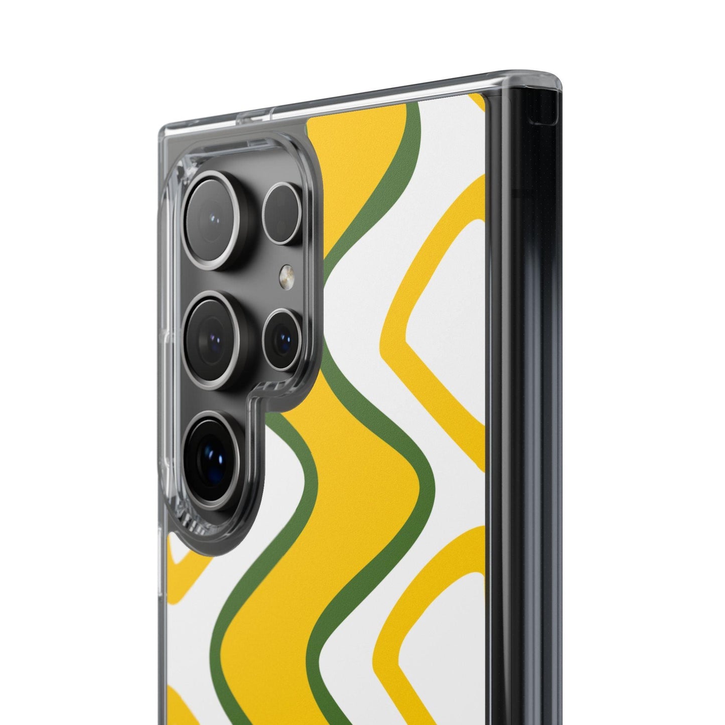 Bright Yellow Abstract With Shape Clear Cases - covers4phones