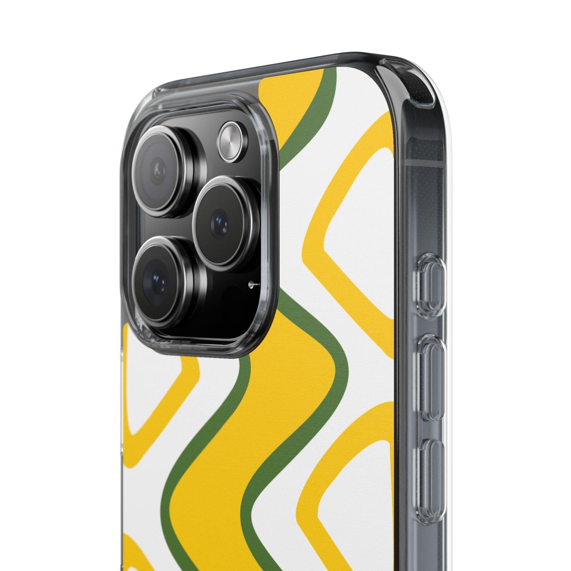 Bright Yellow Abstract With Shape Clear Cases - covers4phones