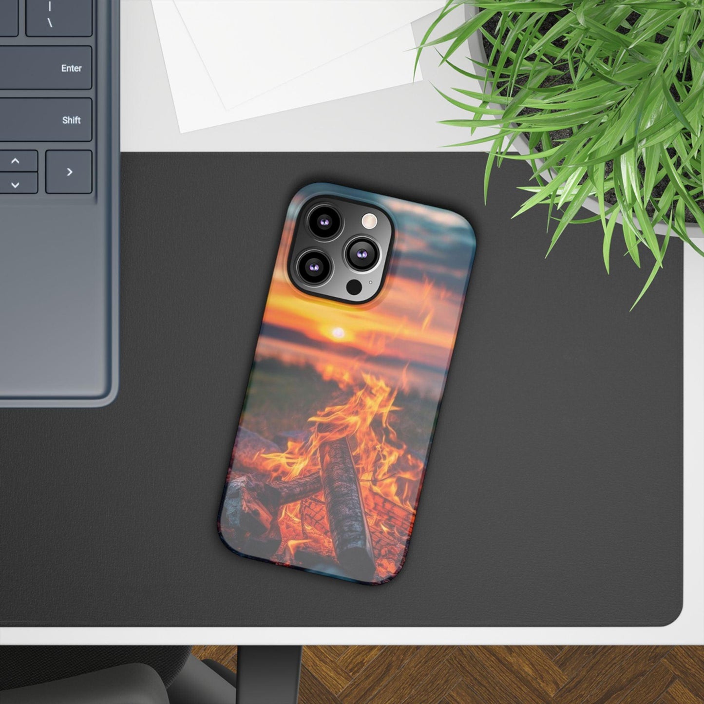 Woodland Fire Phone Case – Warmth of Nature’s Blaze on Your Device - covers4phones