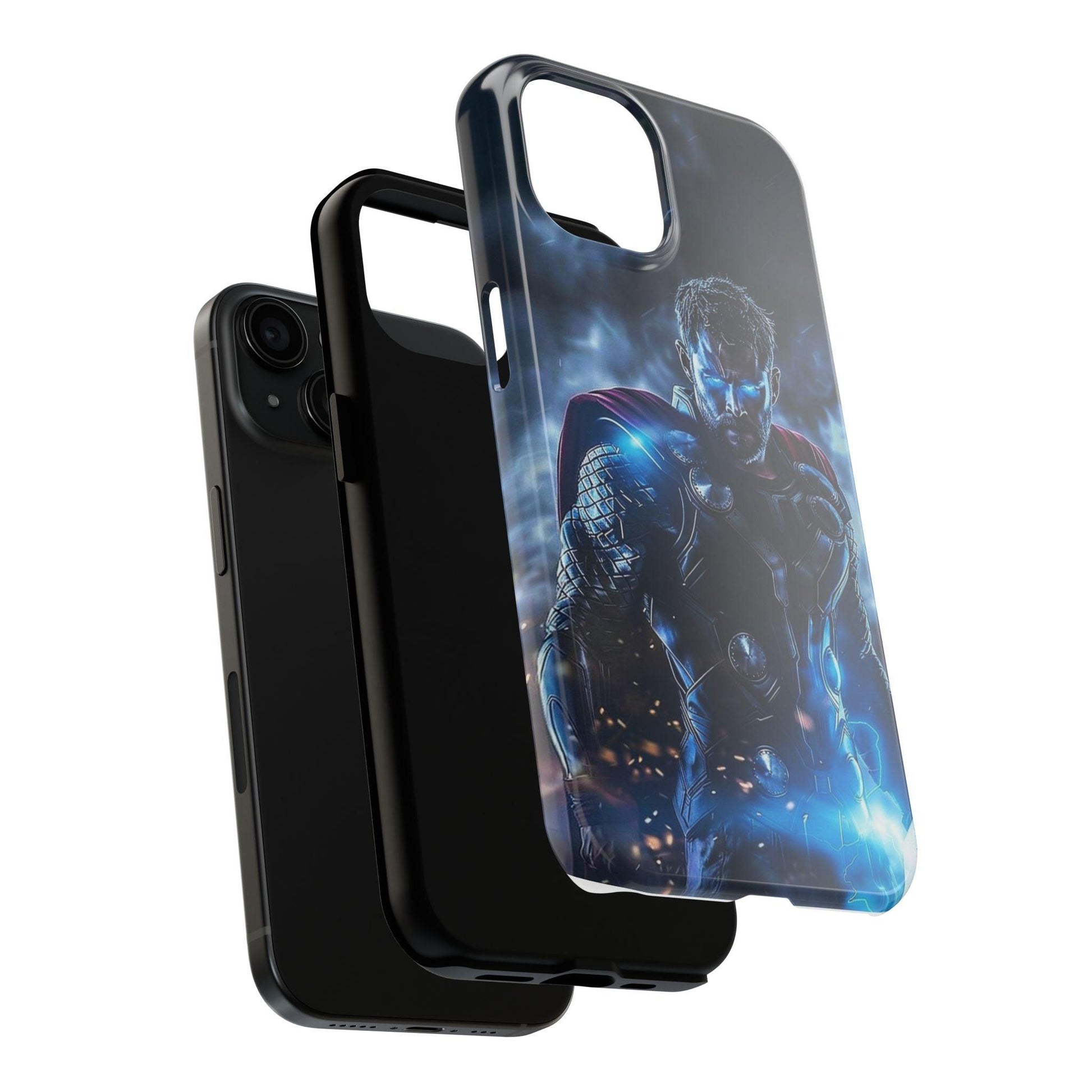 Thor, the God of Thunder in Action Printed Tough Phone Case for iPhone & Samsung Galaxy - Epic Superhero Design - covers4phones