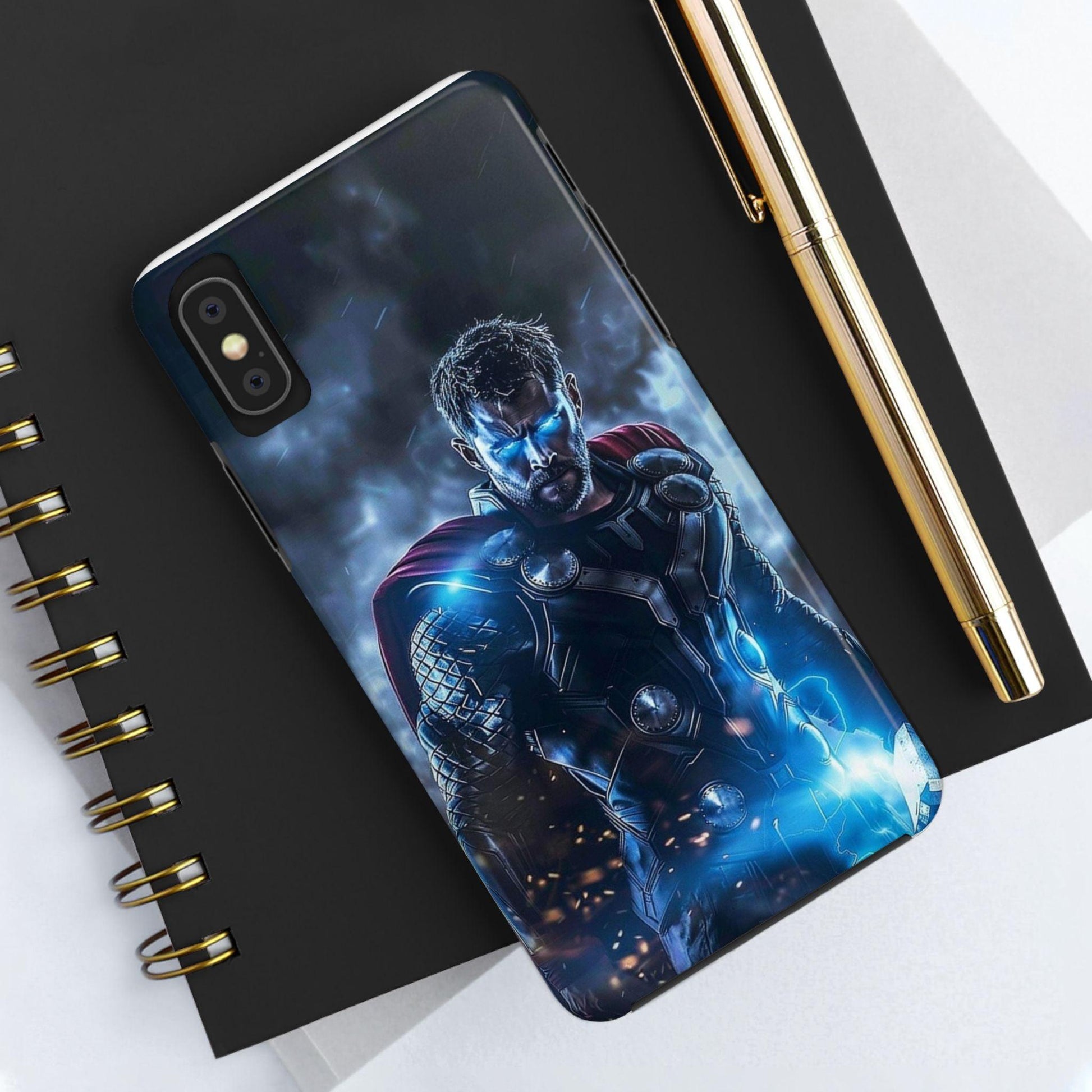 Thor, the God of Thunder in Action Printed Tough Phone Case for iPhone & Samsung Galaxy - Epic Superhero Design - covers4phones