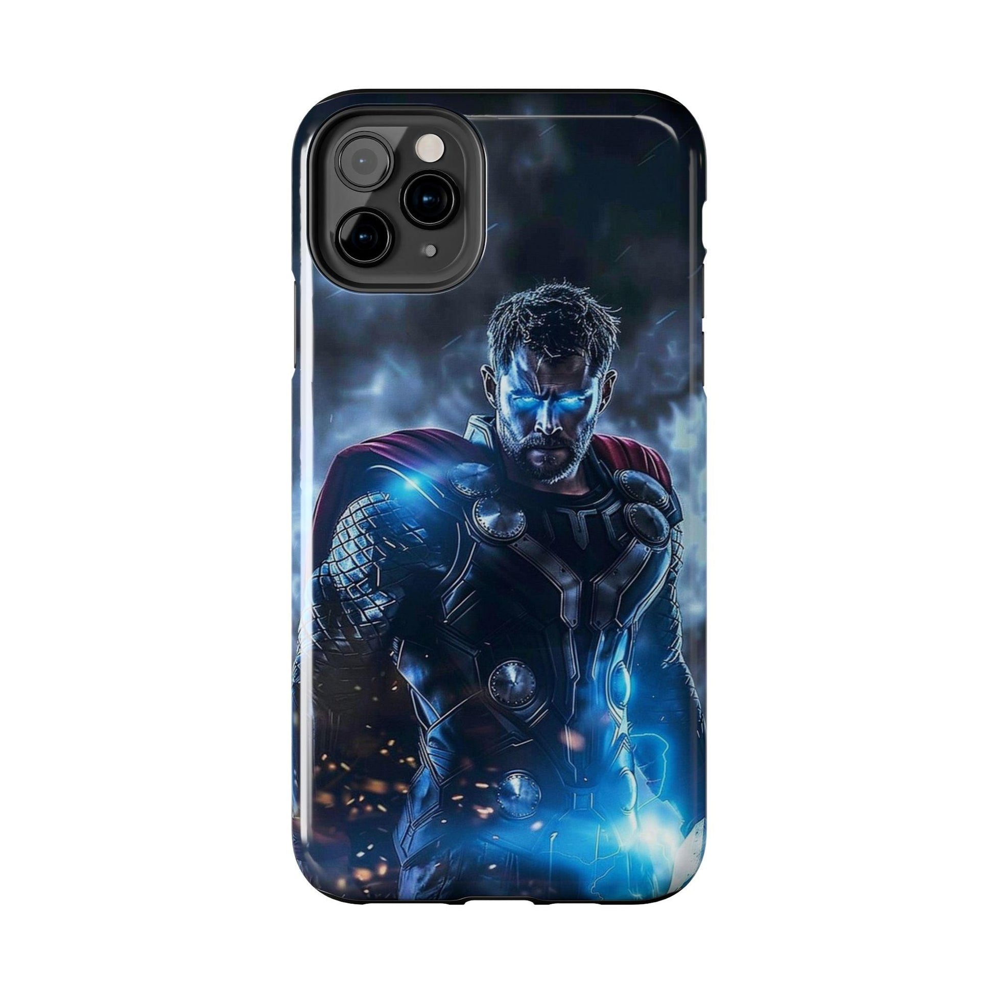 Thor, the God of Thunder in Action Printed Tough Phone Case for iPhone & Samsung Galaxy - Epic Superhero Design - covers4phones