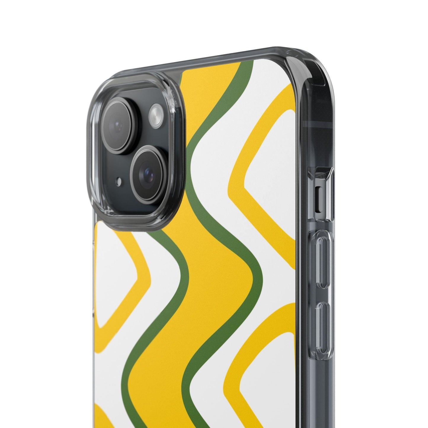 Bright Yellow Abstract With Shape Clear Cases - covers4phones