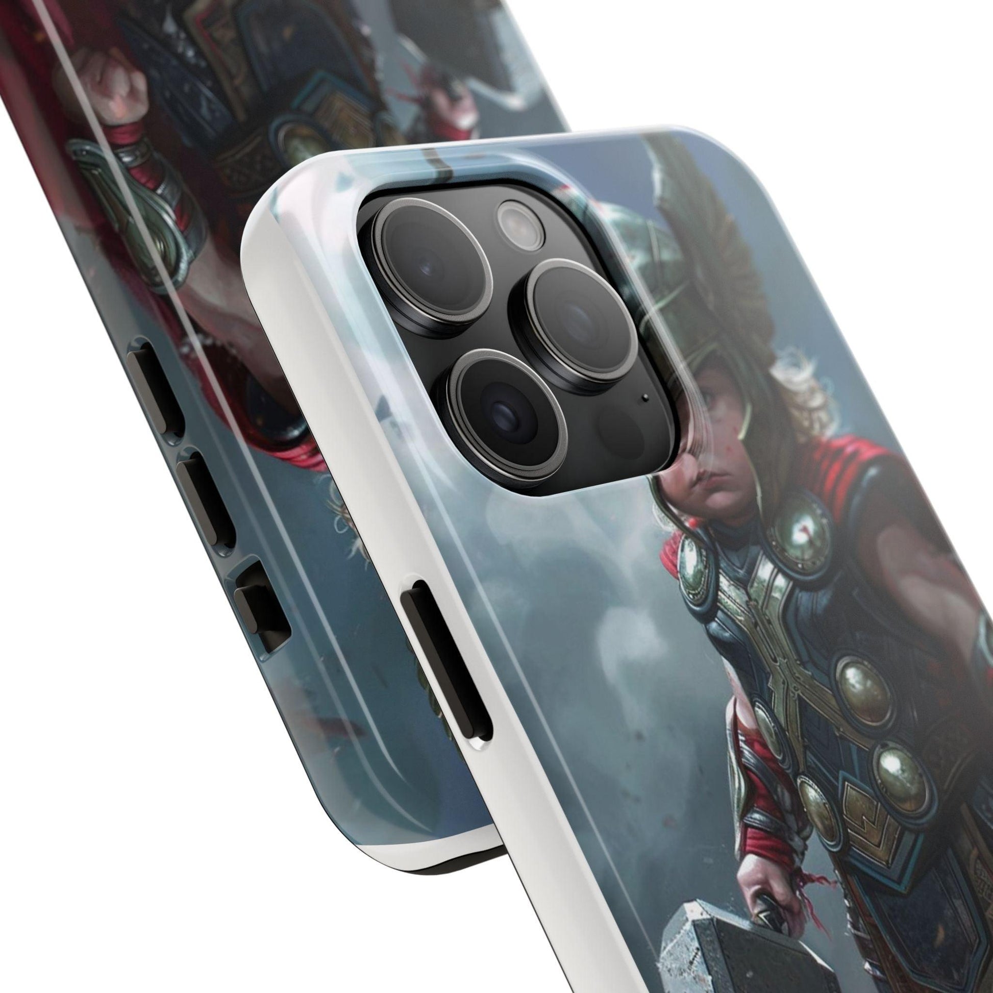Baby Thor Superhero Printed Tough Phone Case for iPhone & Samsung Galaxy - Adorable Thunder God Design - covers4phones