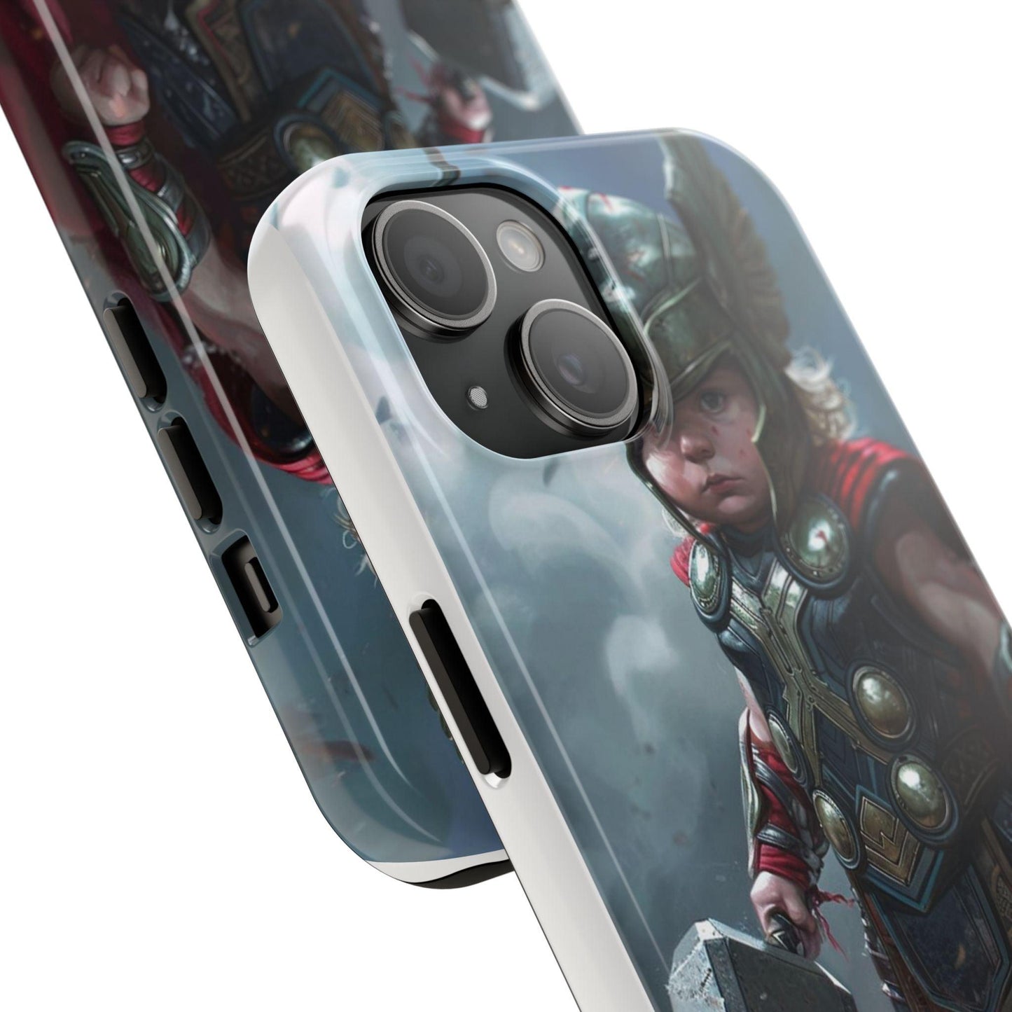 Baby Thor Superhero Printed Tough Phone Case for iPhone & Samsung Galaxy - Adorable Thunder God Design - covers4phones