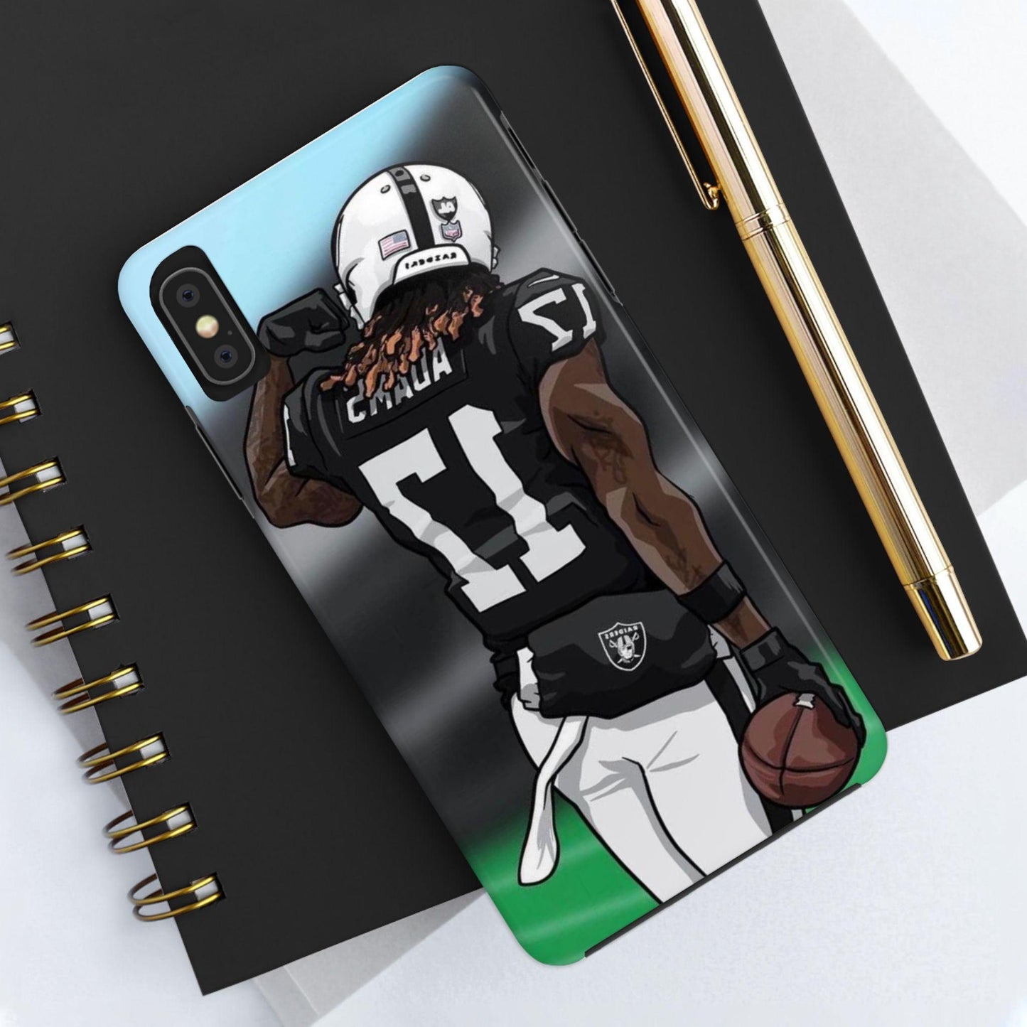 Adam 17 Player Showing Shirt Number Printed Tough Phone Case for iPhone & Samsung Galaxy - Bold Athlete Design - covers4phones