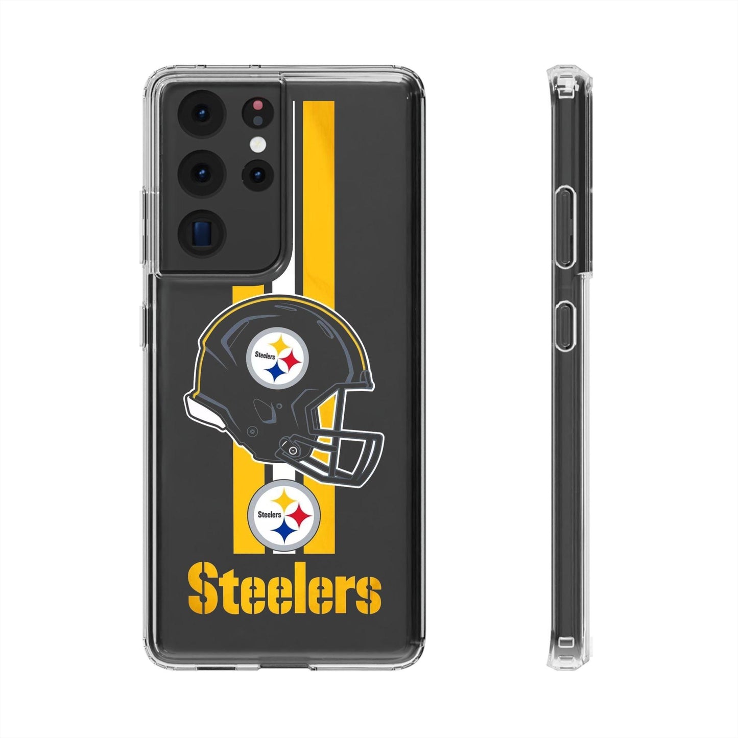 NFL Pittsburgh Steelers Team Printed Clear Silicone Phone Case for Samsung - covers4phones