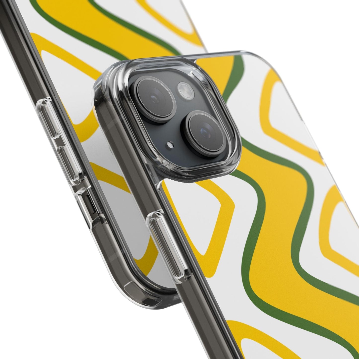 Bright Yellow Abstract With Shape Clear Cases - covers4phones