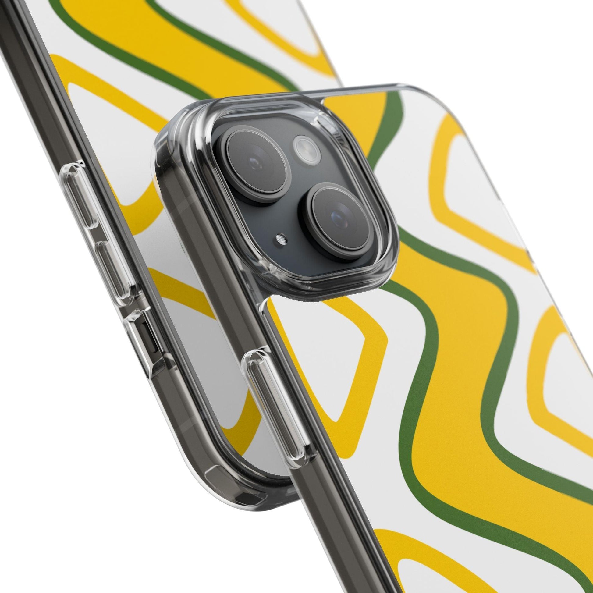 Bright Yellow Abstract With Shape Clear Cases - covers4phones