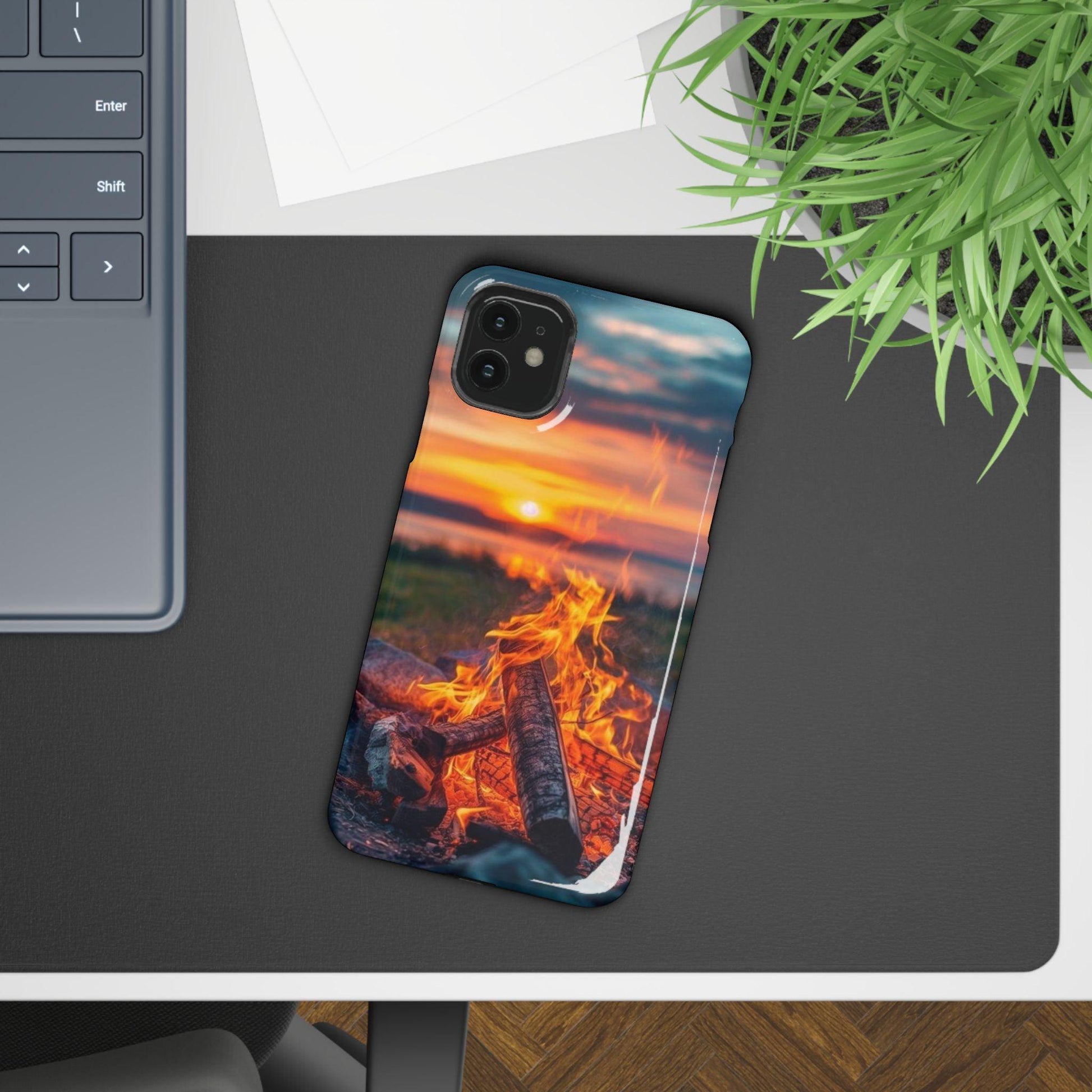 Woodland Fire Phone Case – Warmth of Nature’s Blaze on Your Device - covers4phones