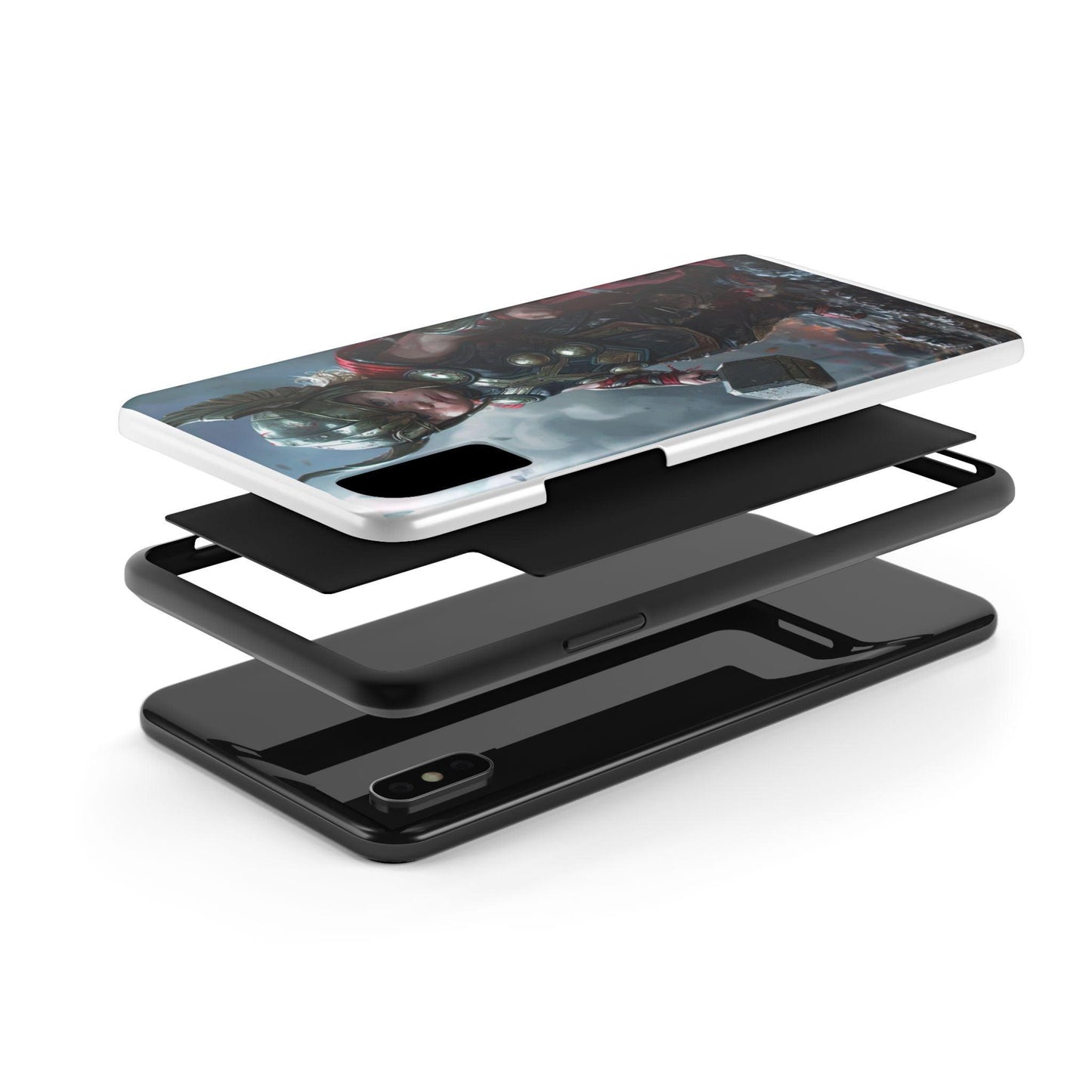 Baby Thor Superhero Printed Tough Phone Case for iPhone & Samsung Galaxy - Adorable Thunder God Design - covers4phones