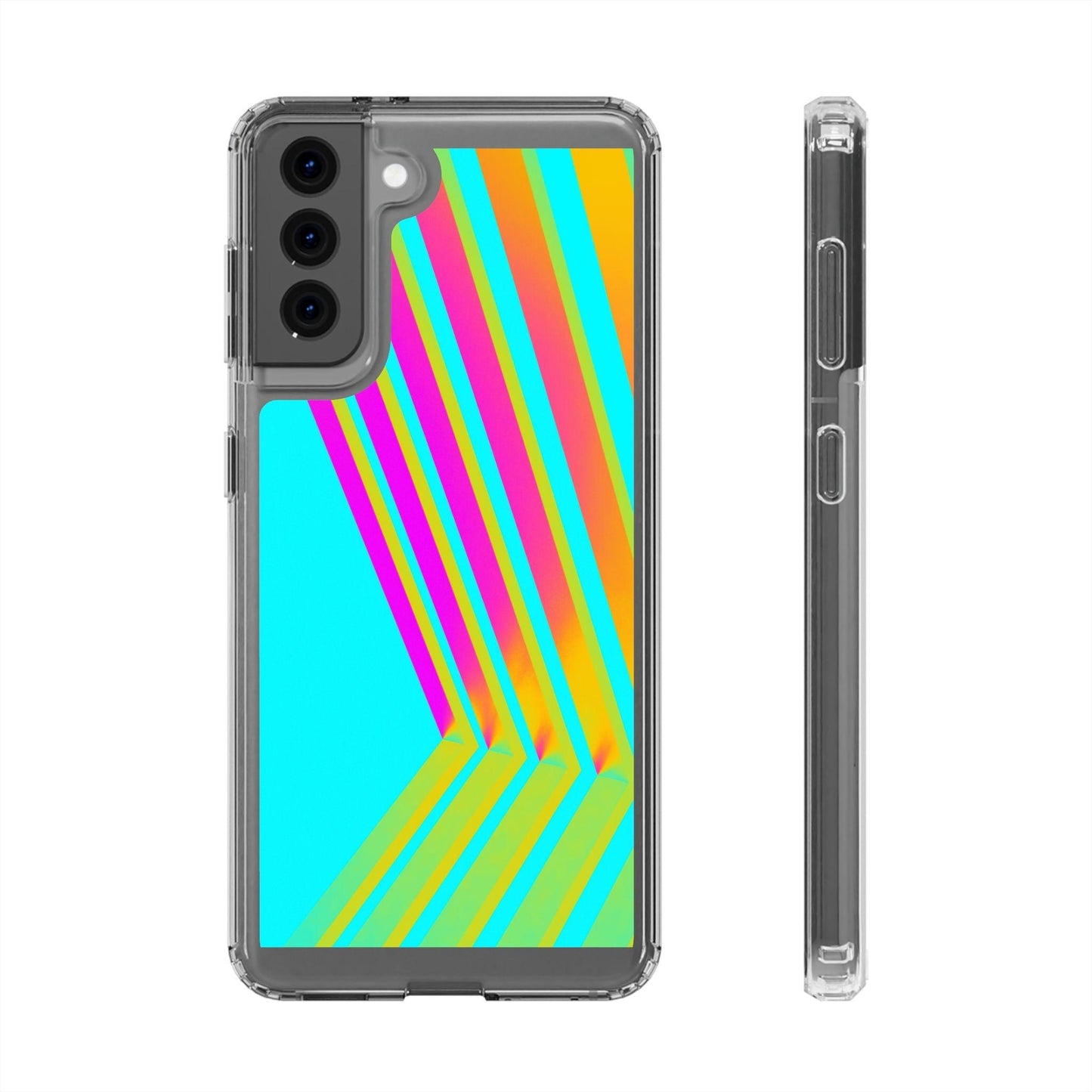 Abstract Pattern With Vibrant Color Clear Cases - covers4phones