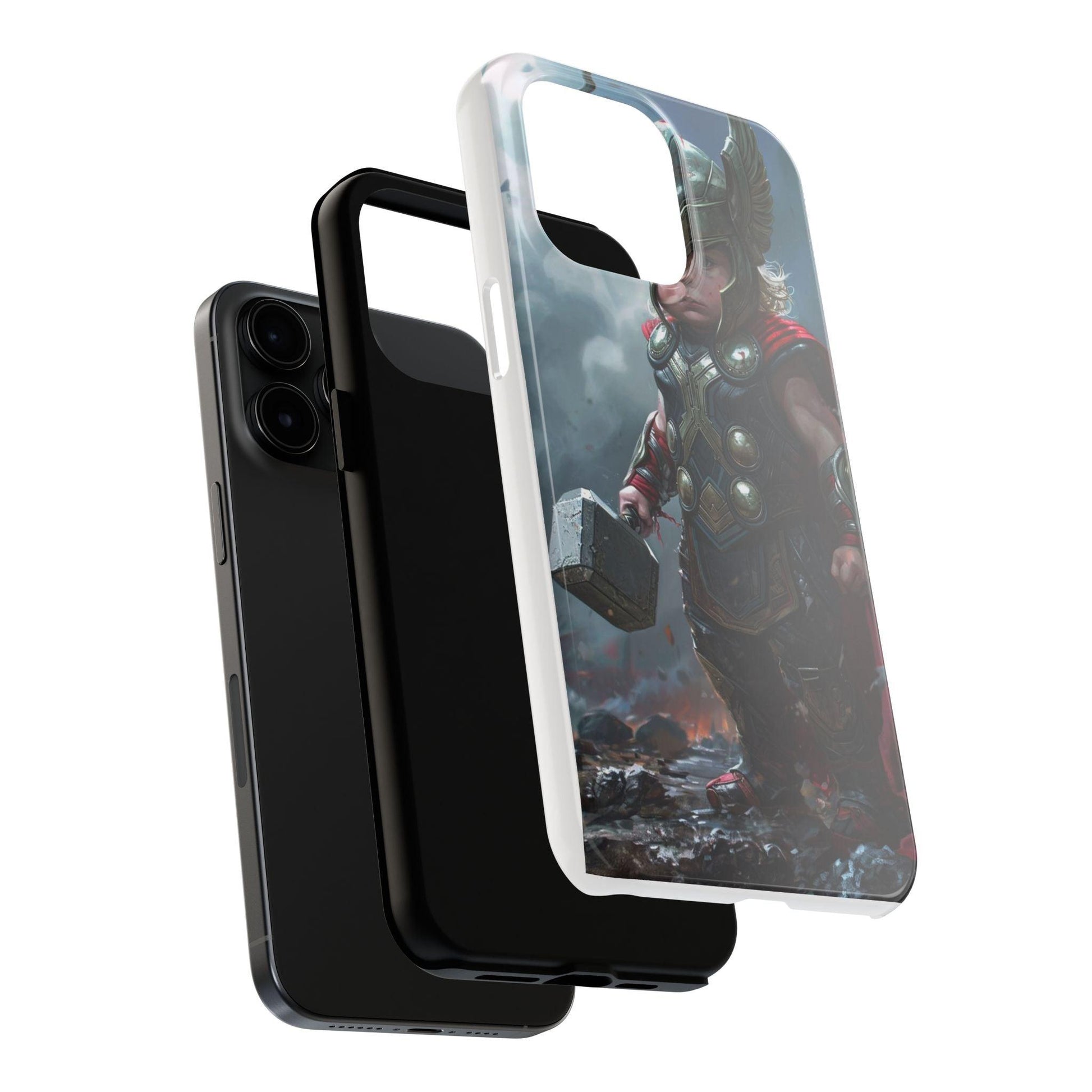 Baby Thor Superhero Printed Tough Phone Case for iPhone & Samsung Galaxy - Adorable Thunder God Design - covers4phones