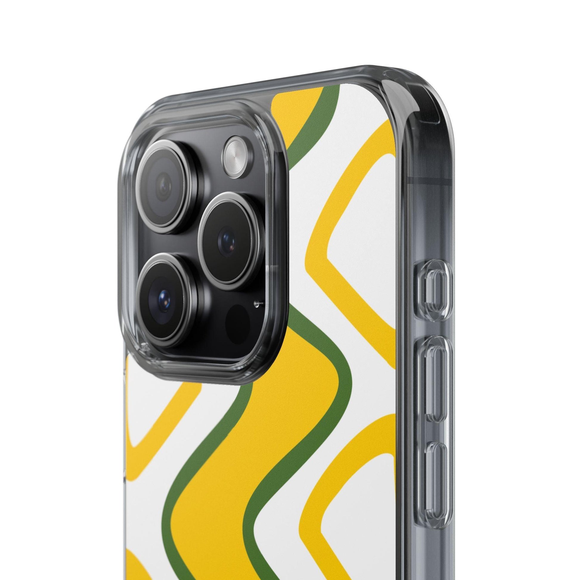 Bright Yellow Abstract With Shape Clear Cases - covers4phones