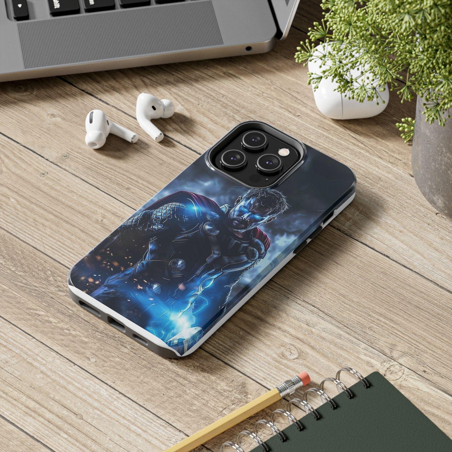 Thor, the God of Thunder in Action Printed Tough Phone Case for iPhone & Samsung Galaxy - Epic Superhero Design - covers4phones