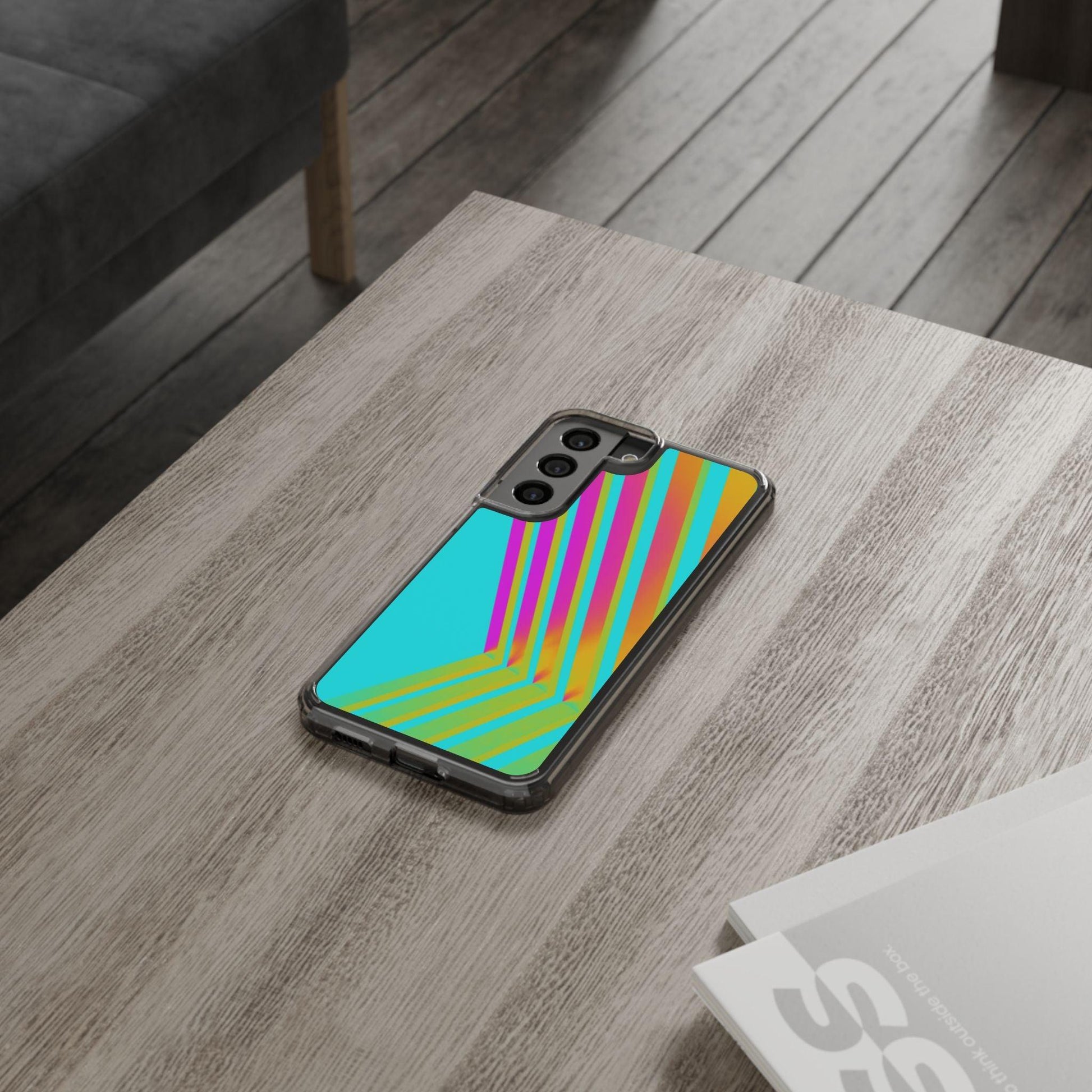 Abstract Pattern With Vibrant Color Clear Cases - covers4phones