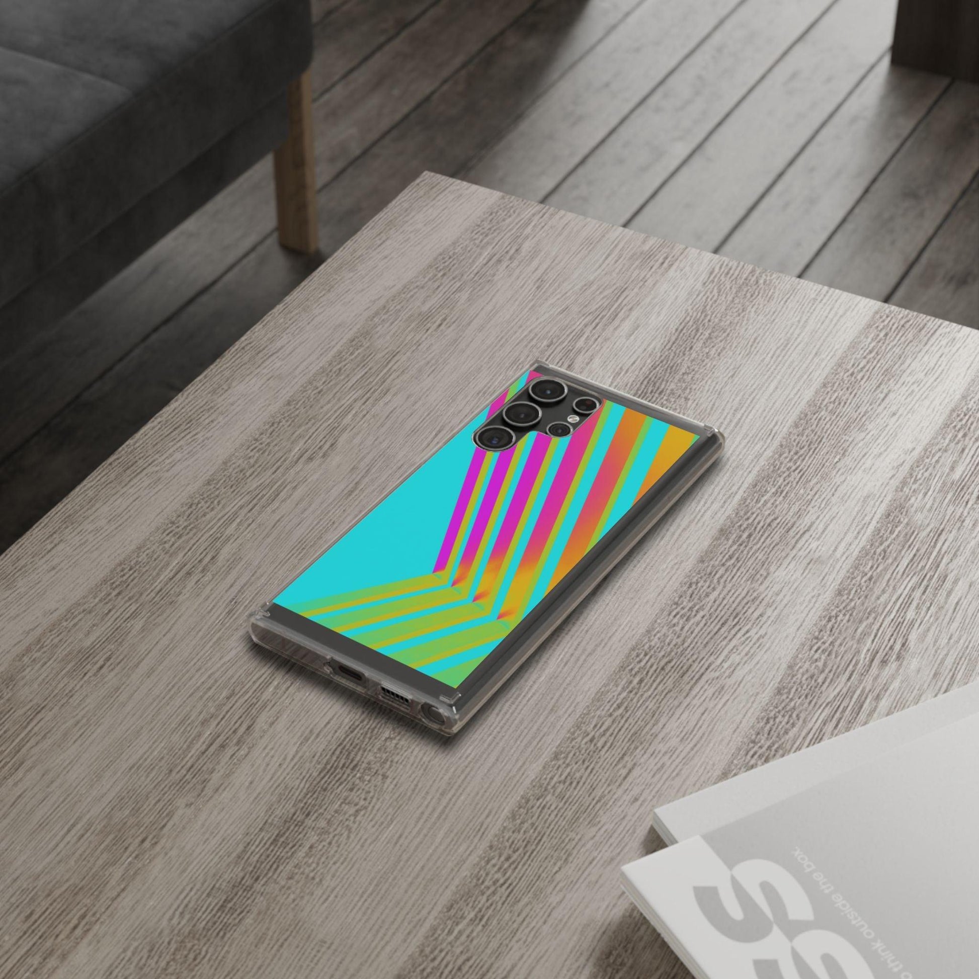 Abstract Pattern With Vibrant Color Clear Cases - covers4phones