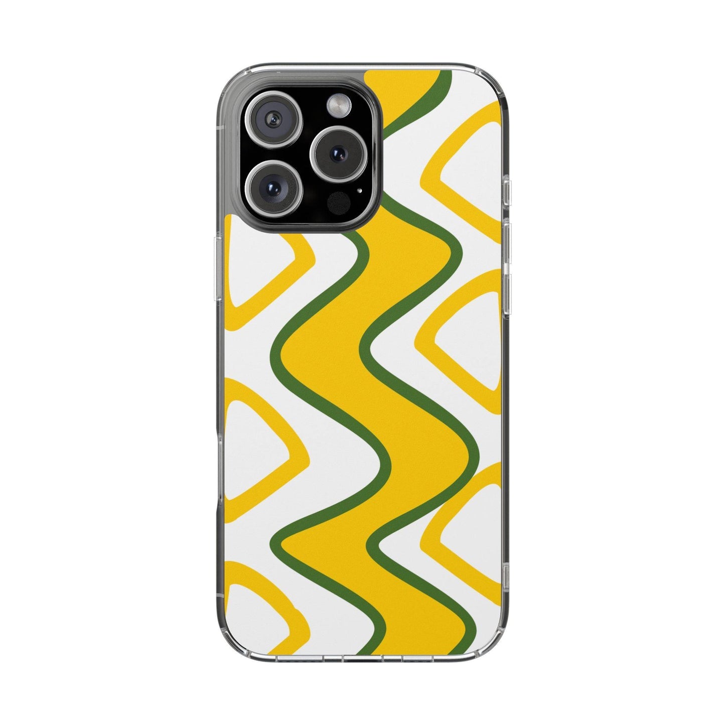 Bright Yellow Abstract With Shape Clear Cases - covers4phones