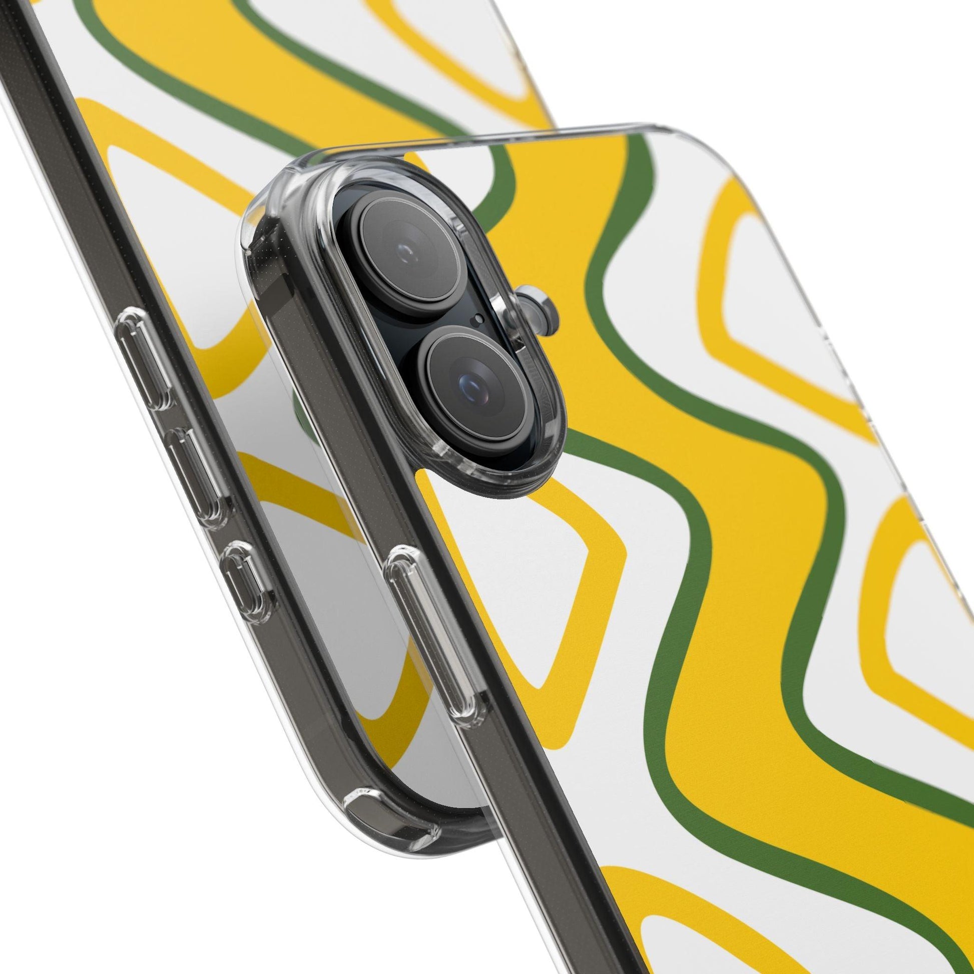 Bright Yellow Abstract With Shape Clear Cases - covers4phones