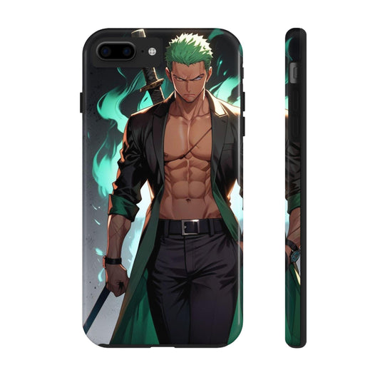 Zoro in Relaxing Mood Printed Tough Phone Case for iPhone & Samsung Galaxy - Calm Samurai Design - covers4phones