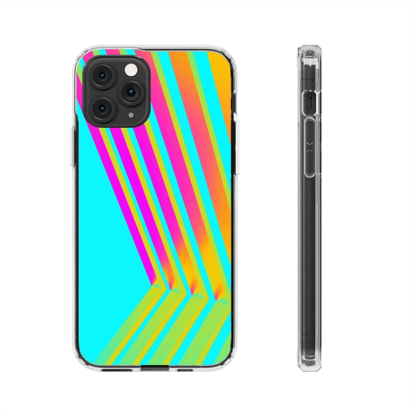 Abstract Pattern With Vibrant Color Clear Cases - covers4phones