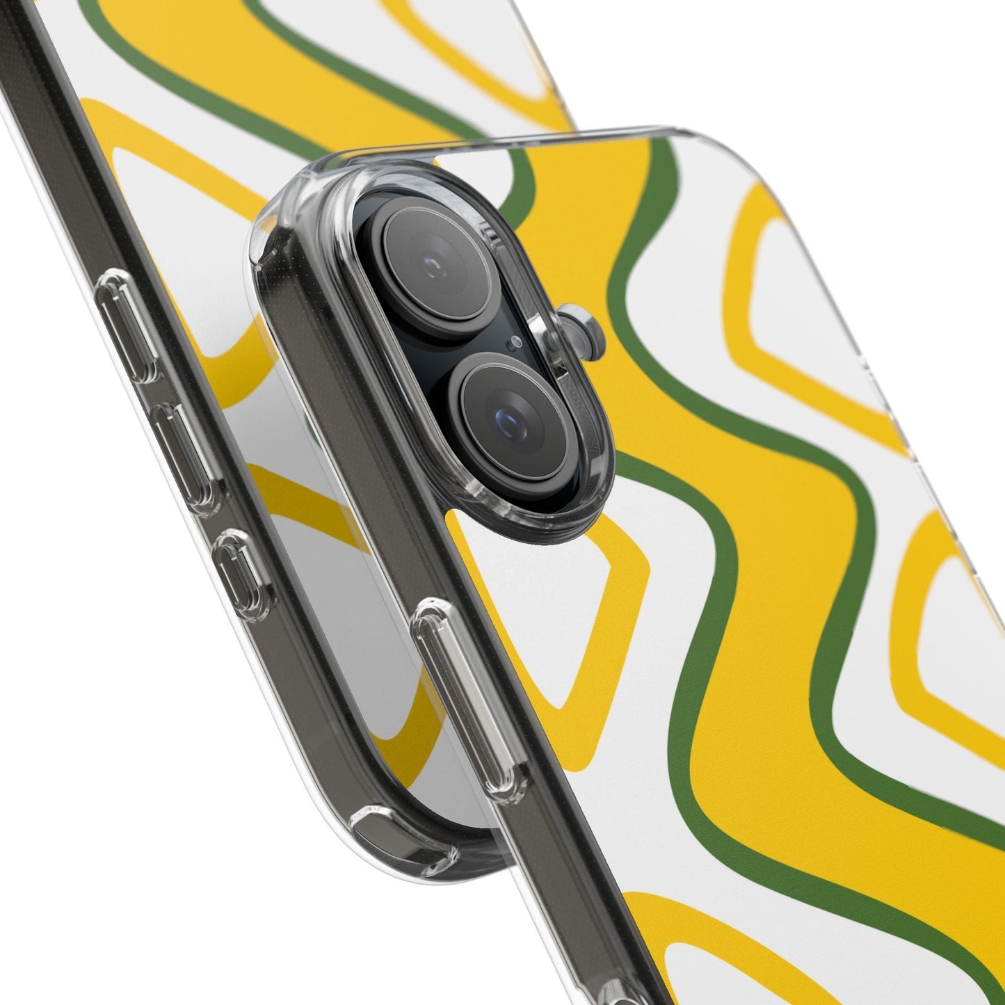 Bright Yellow Abstract With Shape Clear Cases - covers4phones