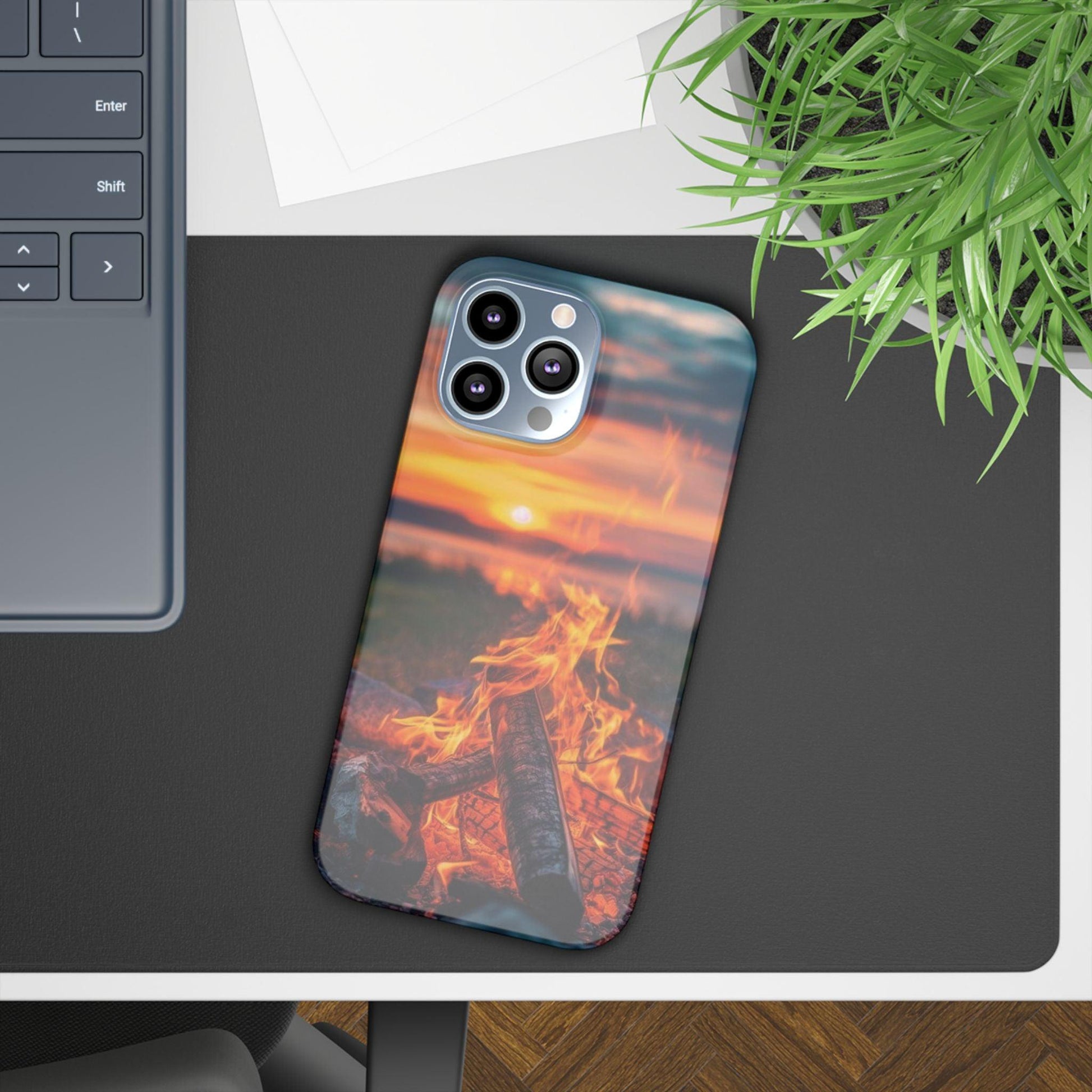 Woodland Fire Phone Case – Warmth of Nature’s Blaze on Your Device - covers4phones