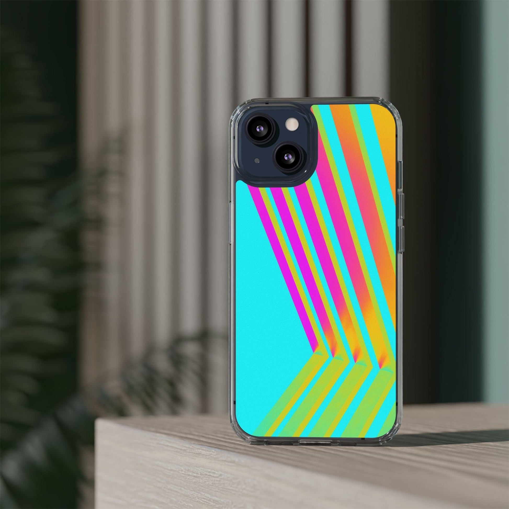 Abstract Pattern With Vibrant Color Clear Cases - covers4phones